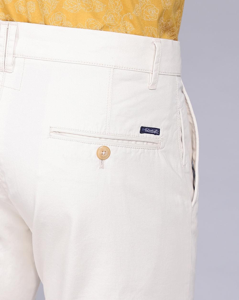 Ankle Fit Trouser-Cream
