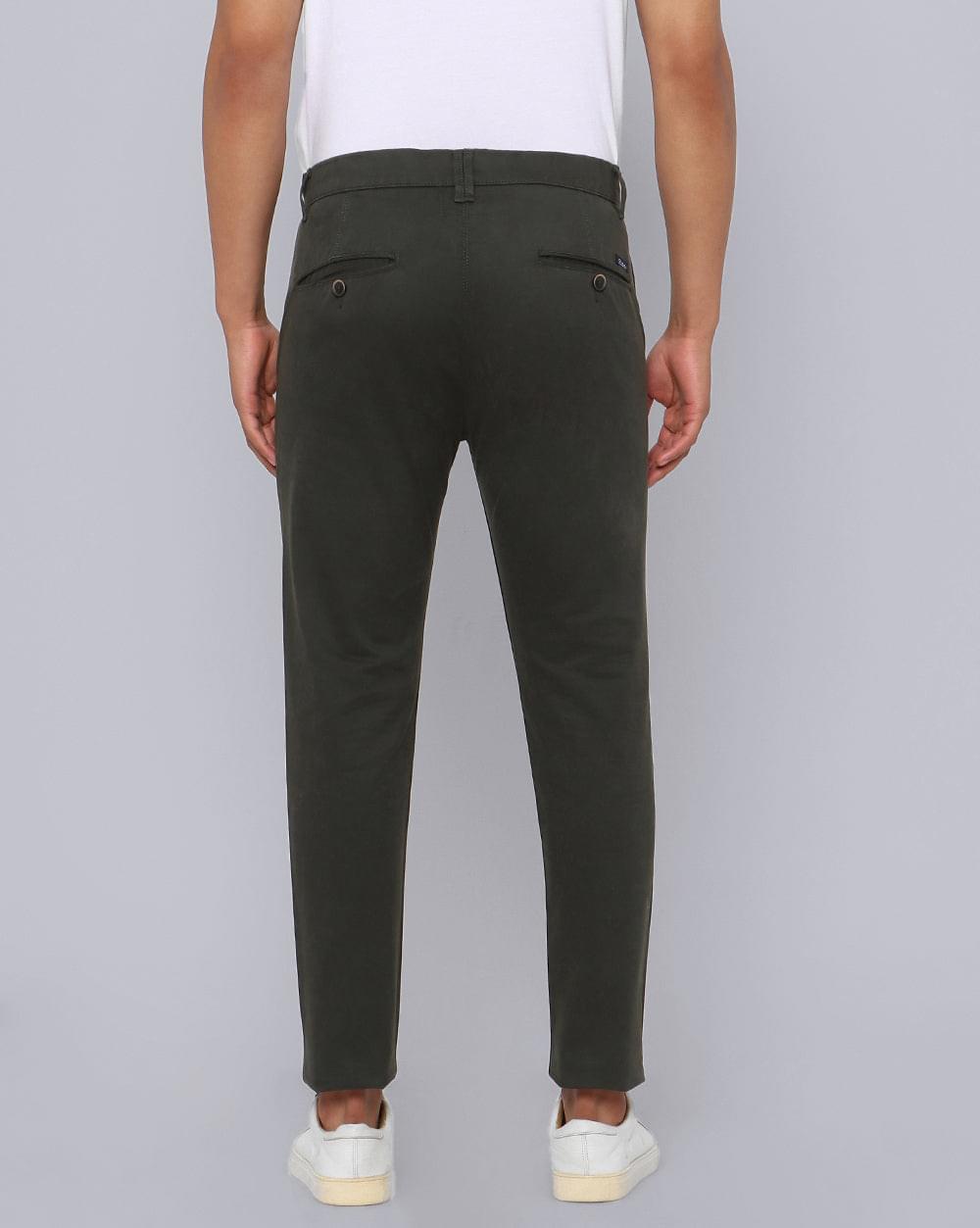 Ankle Fit Trouser-Green
