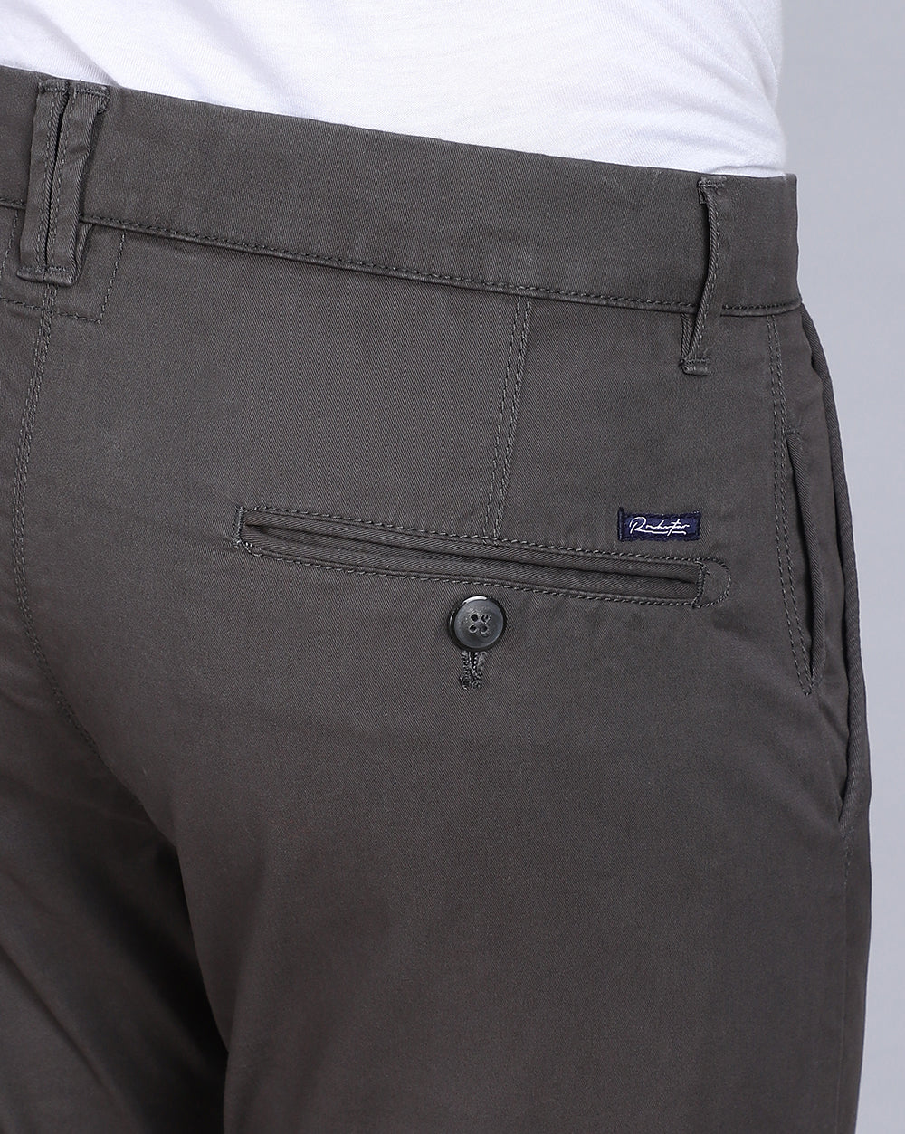 Ankle Fit Trouser-Charcoal