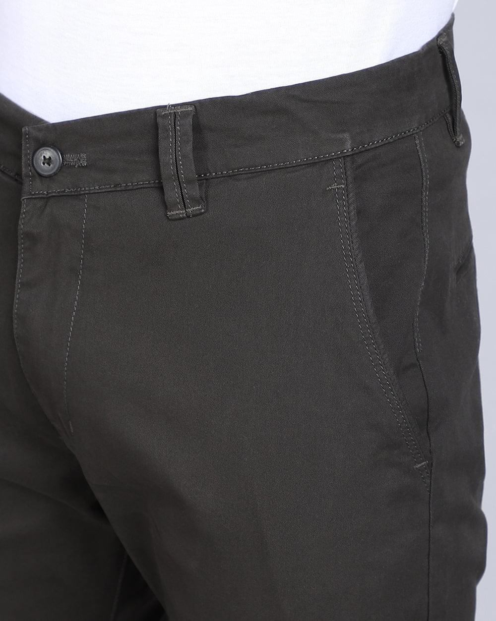 Ankle Fit Trouser-Olive