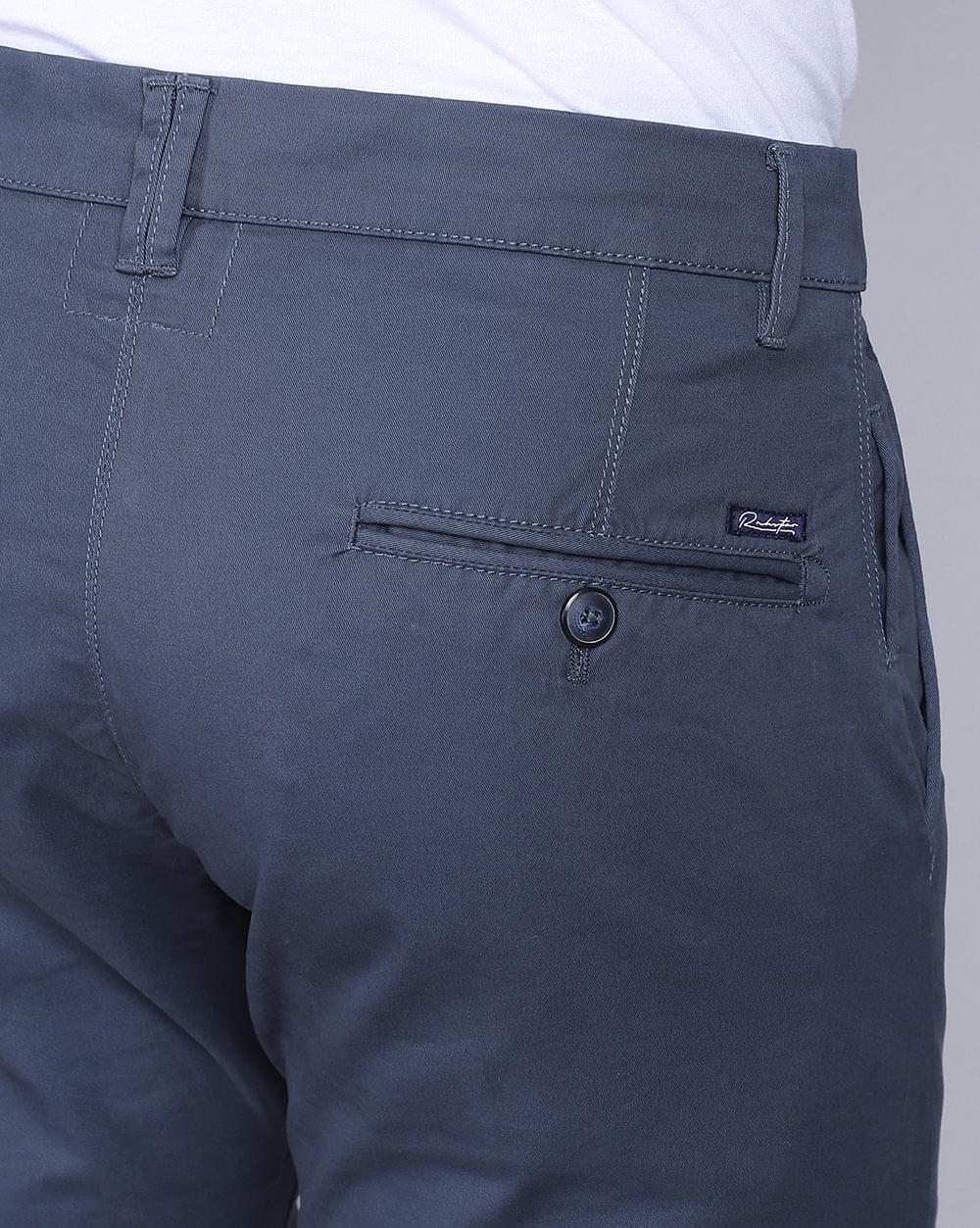 Ankle Fit Trouser-Smart Blue