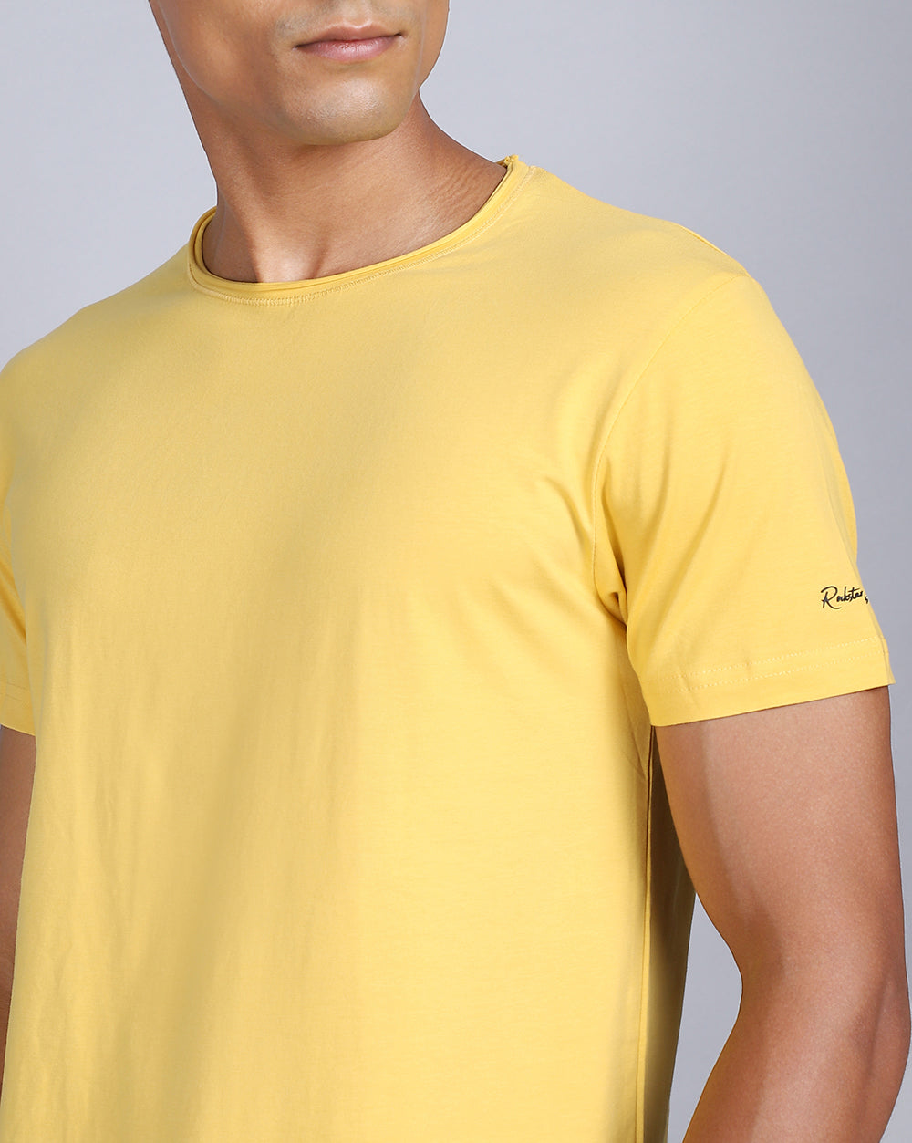 Crewneck Strech T-Shirt-Classic Yellow