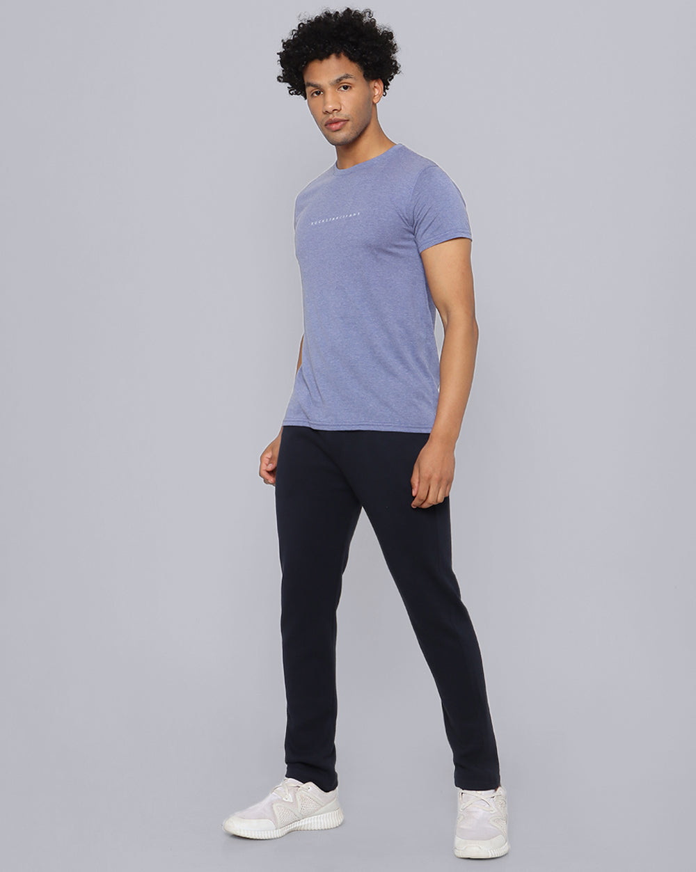 Crewneck Combo T-Shirt -Cream,Blue