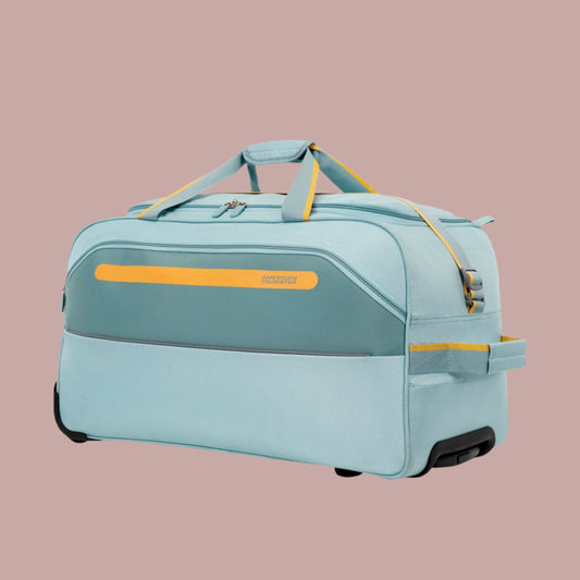 American Tourister Duffle Bag with Wheels-Turquoise