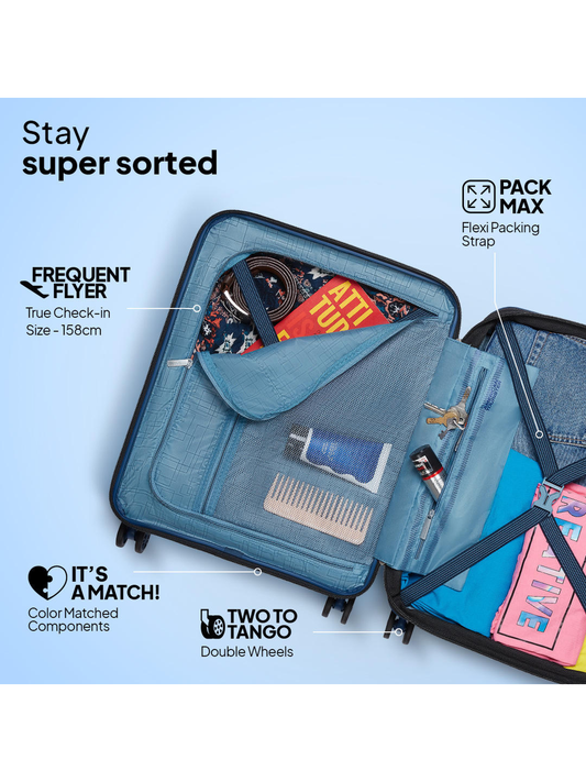 Navy Blue Aerostep American Tourister Trolley