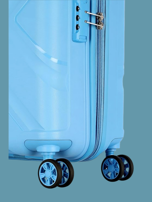 American Tourister Best Hard Case Carry On Luggage-Blue