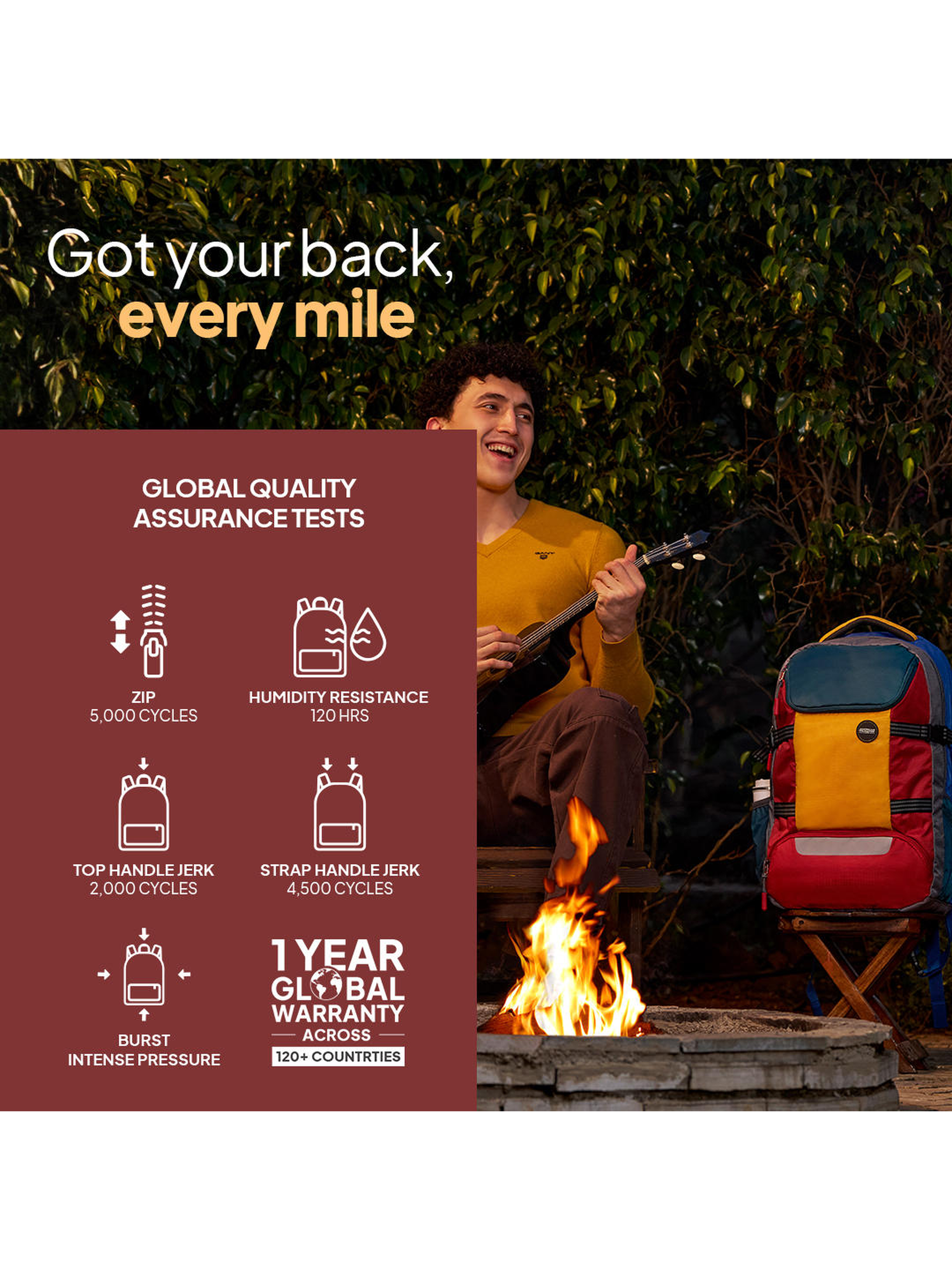 Multicolour American Tourister Trekking Bag for Men