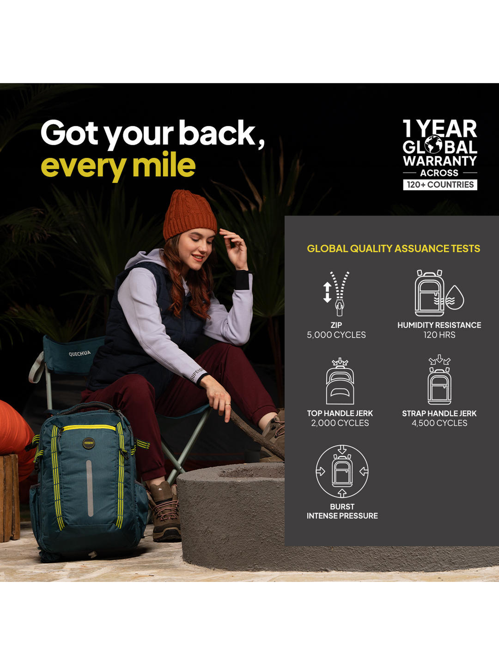 Teal American Tourister MAGNA Trekking Bag Waterproof