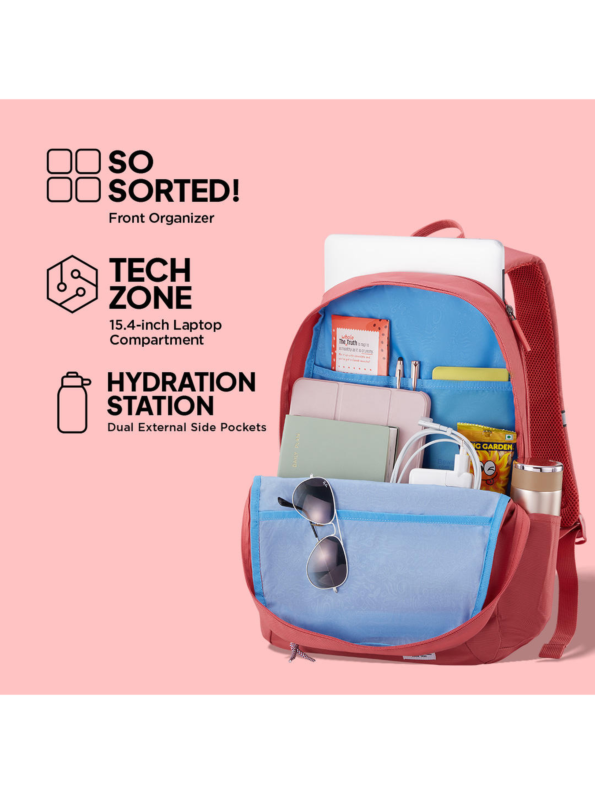 Best American Tourister BRAYDON Coral Laptop Backpack