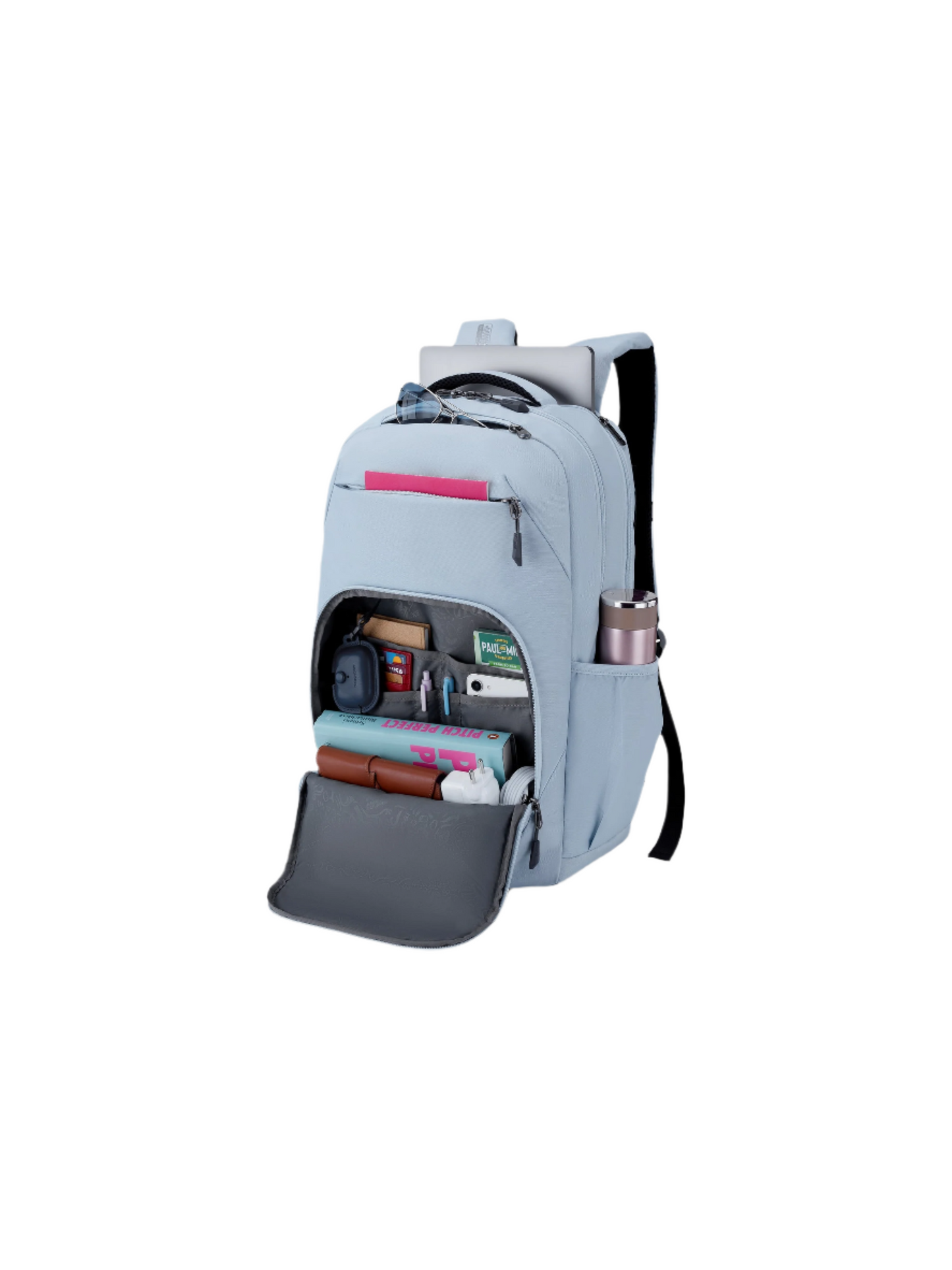 Trendy American Tourister Grey Backpack