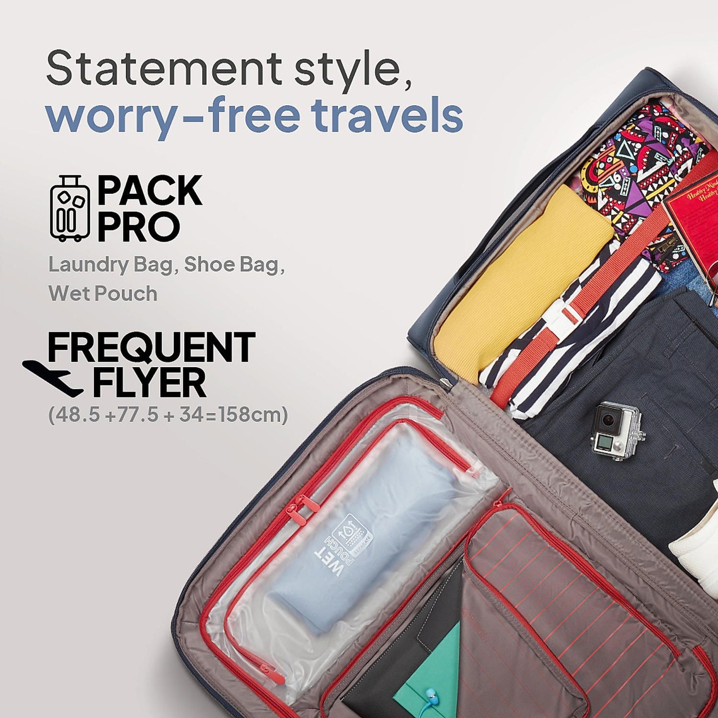 Stylish American Tourister Fornax Soft Trolley Black