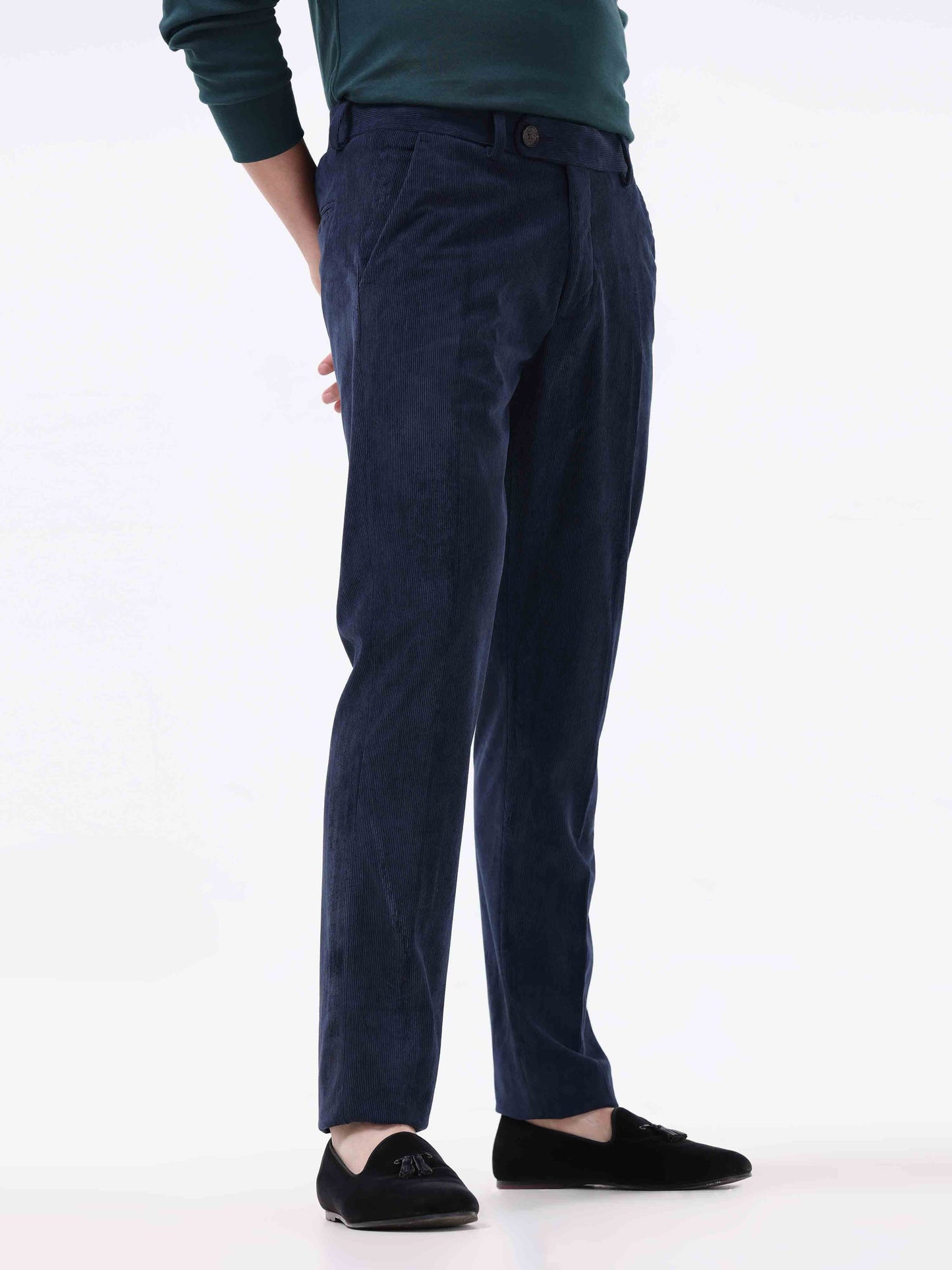 Statement Corduroy Navy Pant