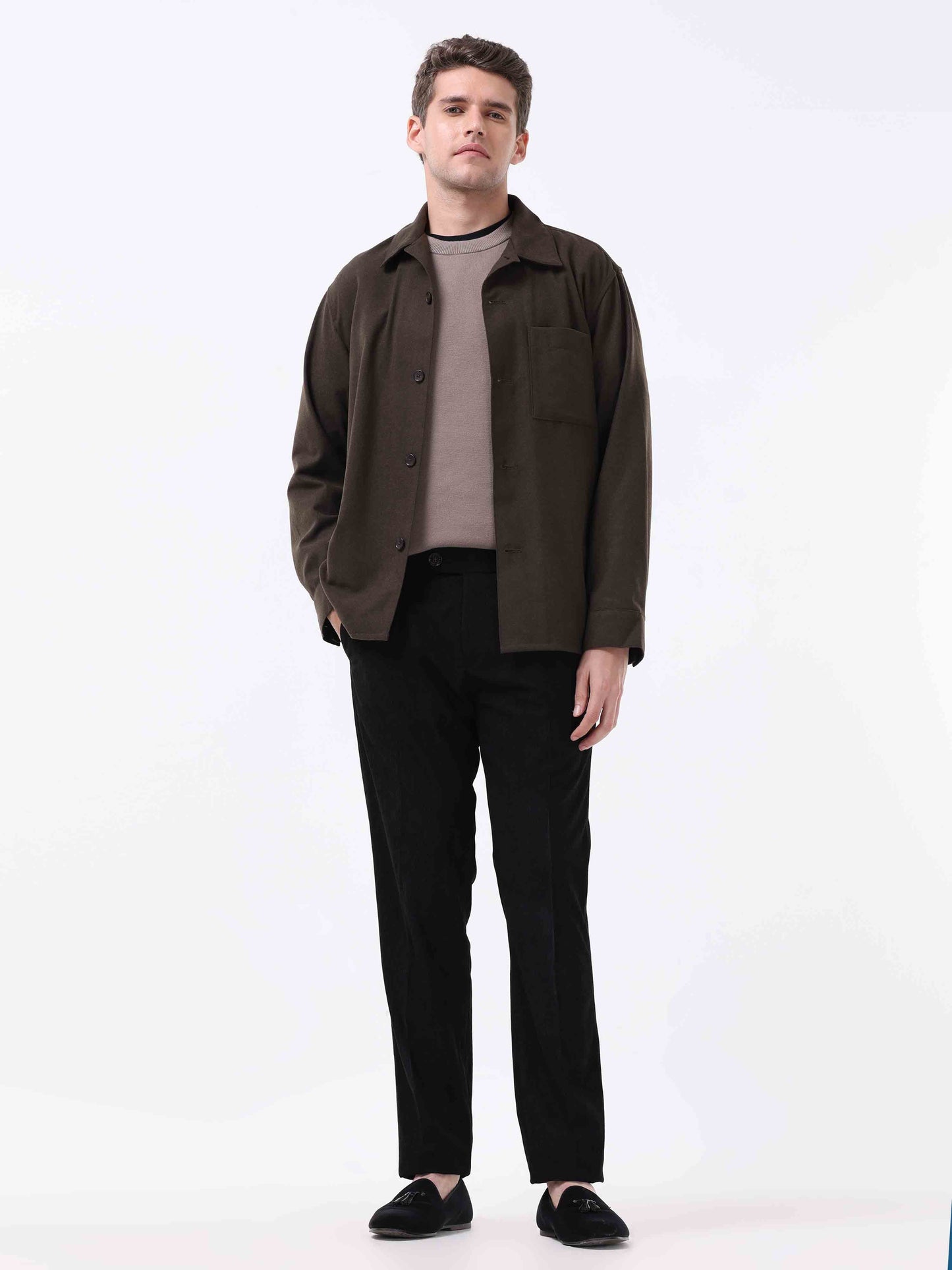 Statement Corduroy Black Pant