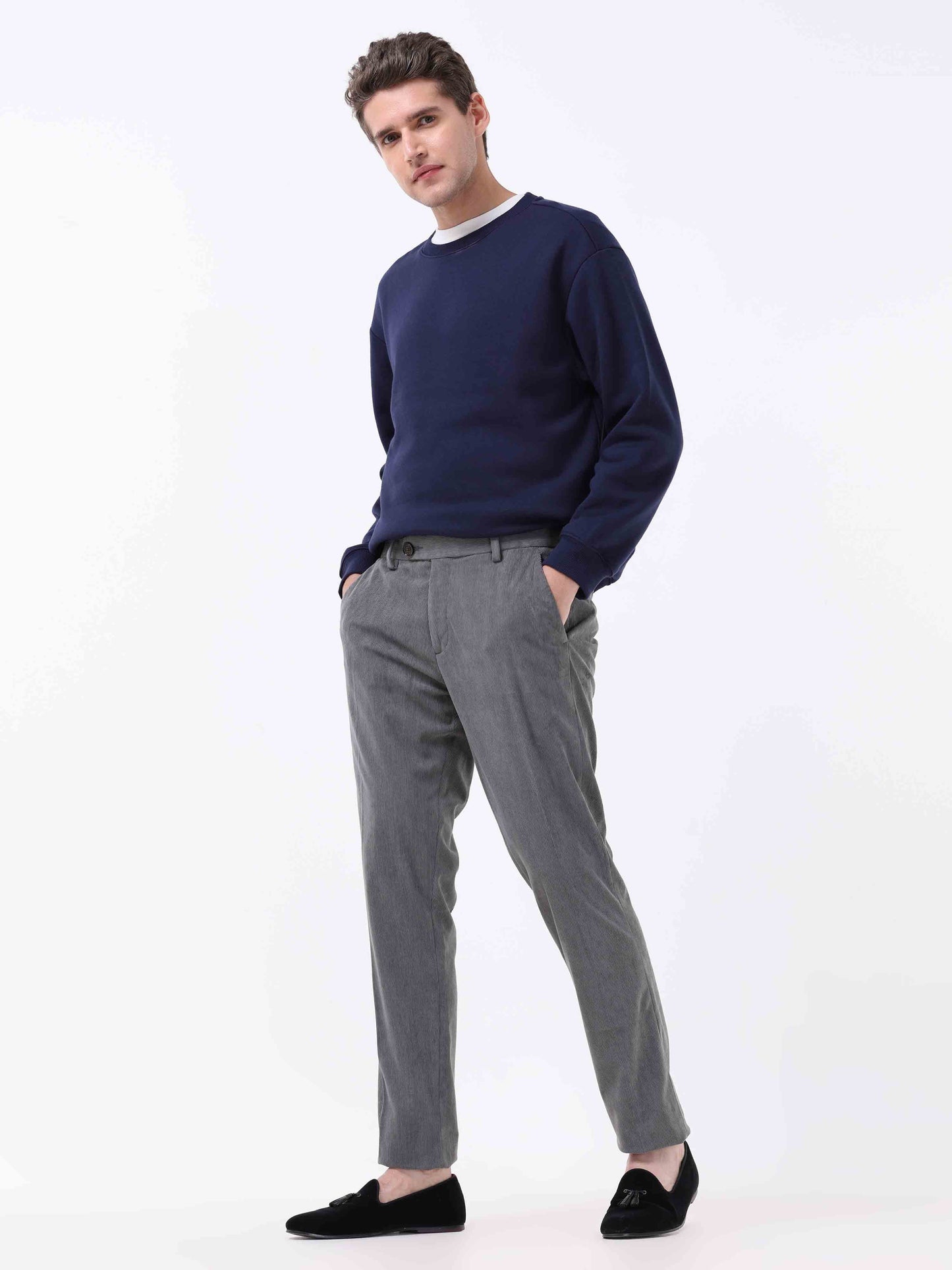 Statement Corduroy Grey Pant