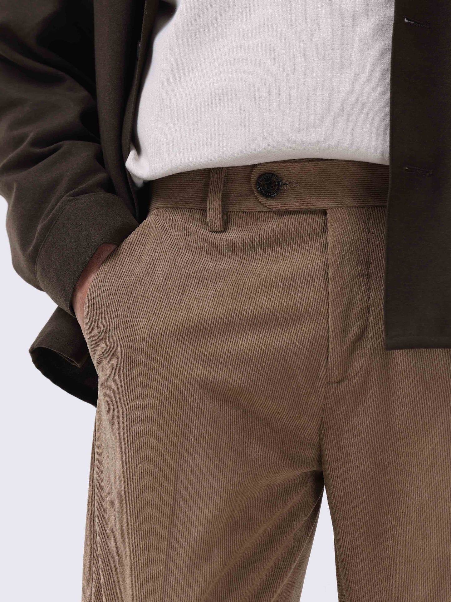 Statement Corduroy Khaki Pant