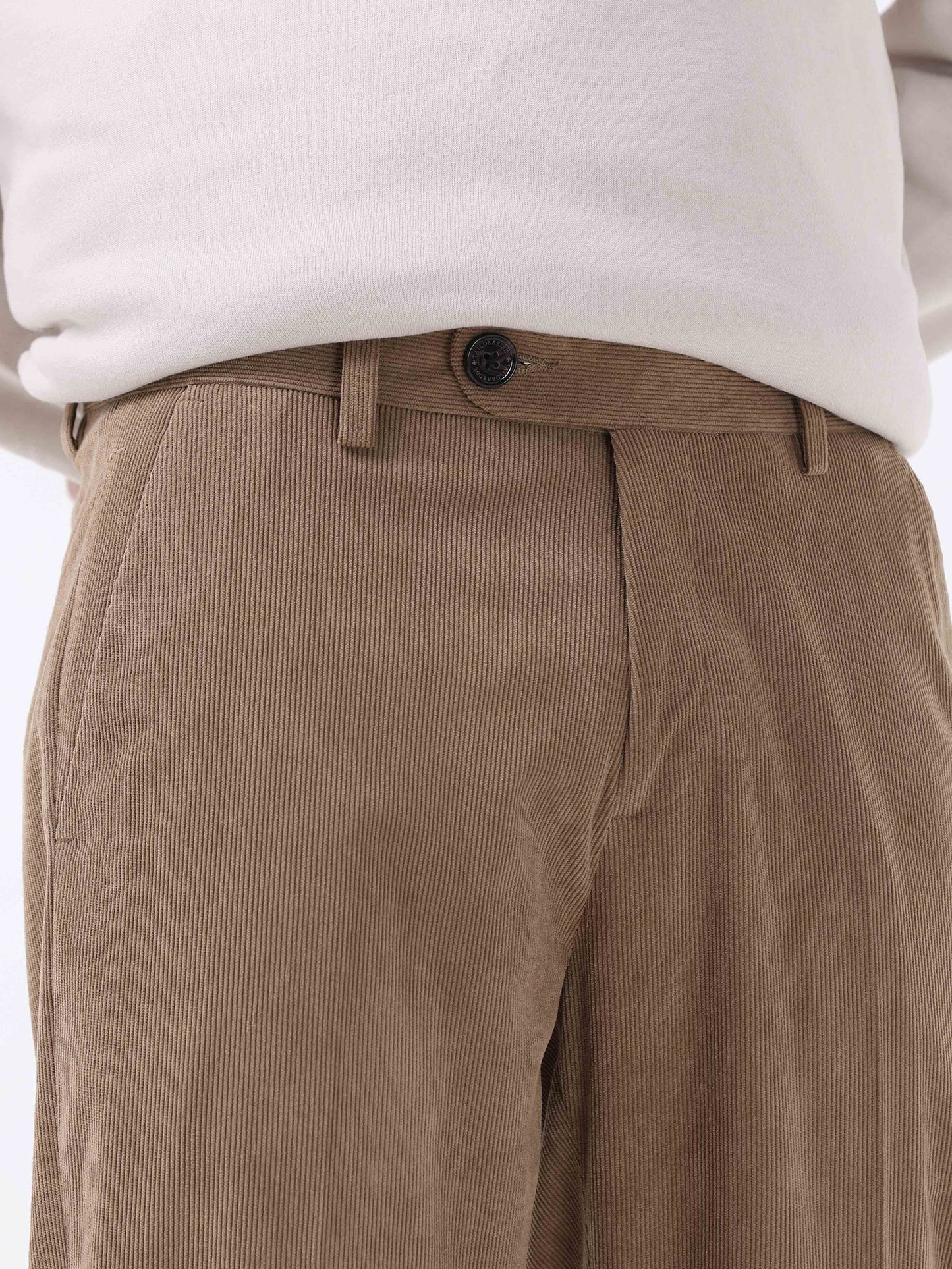 Statement Corduroy Khaki Pant