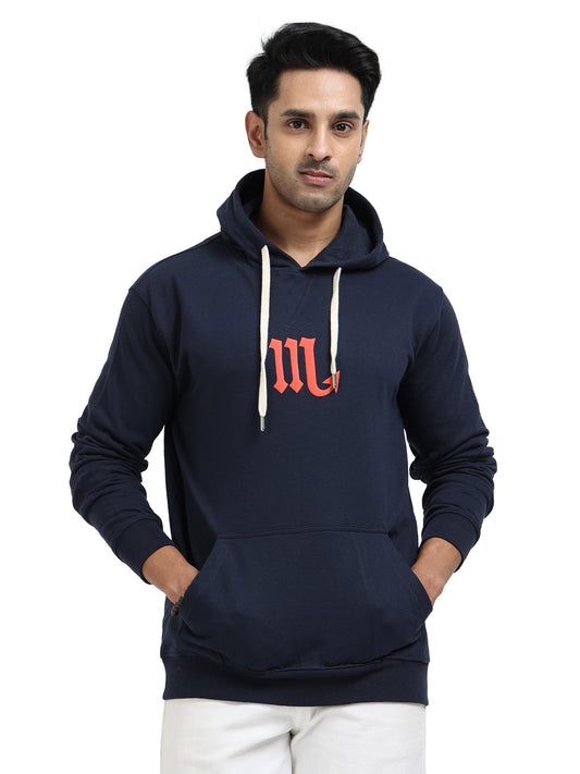 Navy Blue Hoodie Bio Wash Fleece