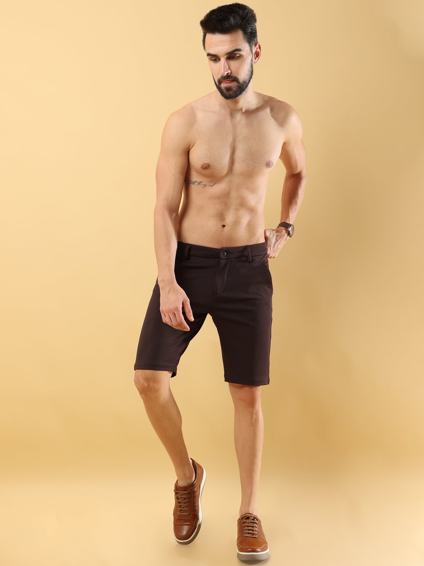 Power Stretch Exotic Brown Shorts
