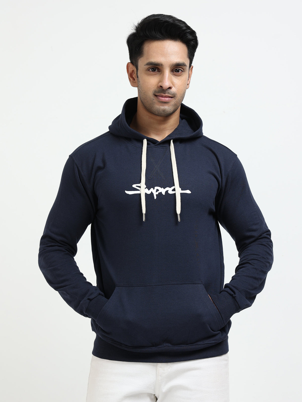 Navy Blue Hoodie Bio Wash Fleece