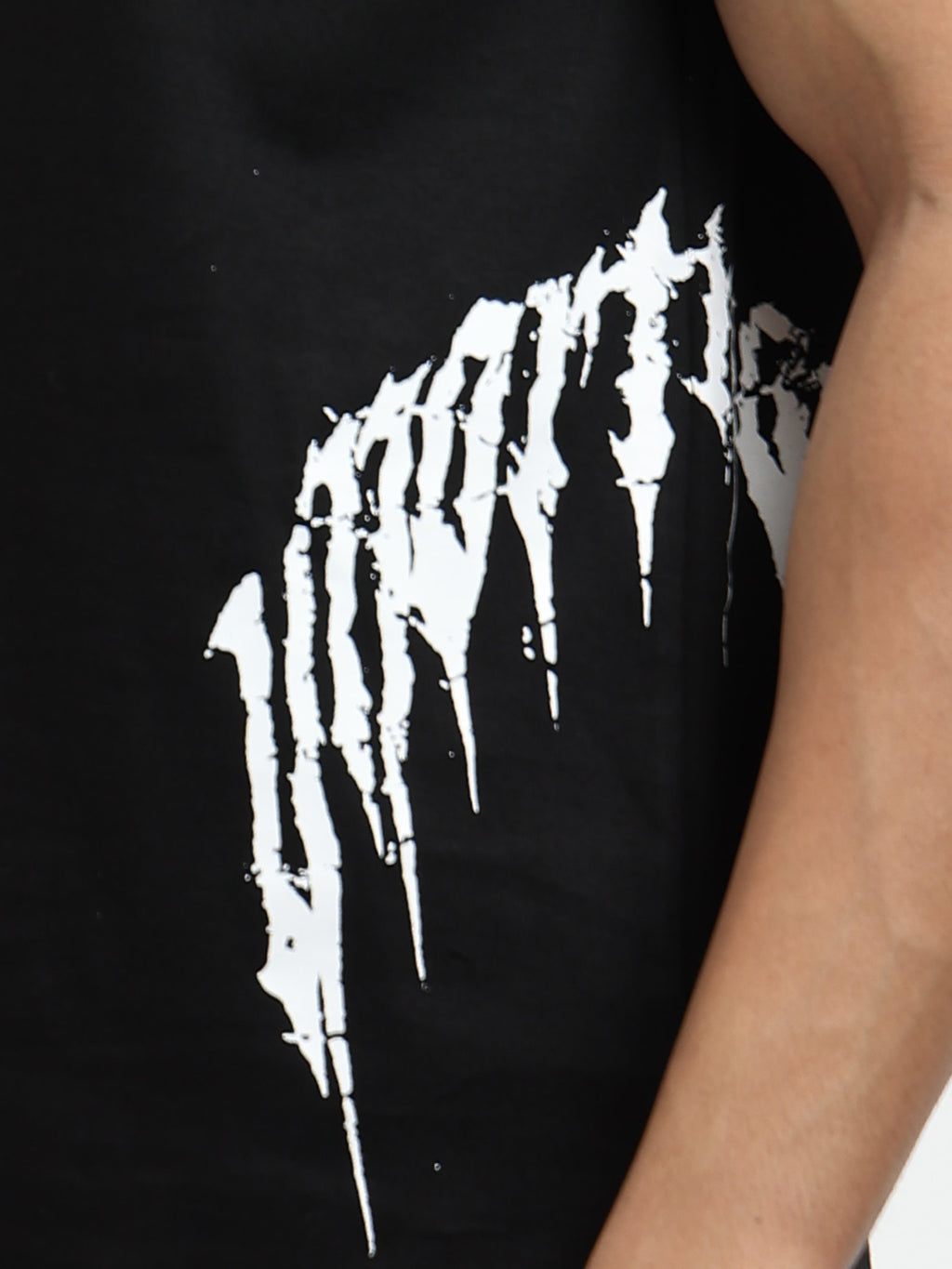 Black Round Neck Bio Wash Single Jersey