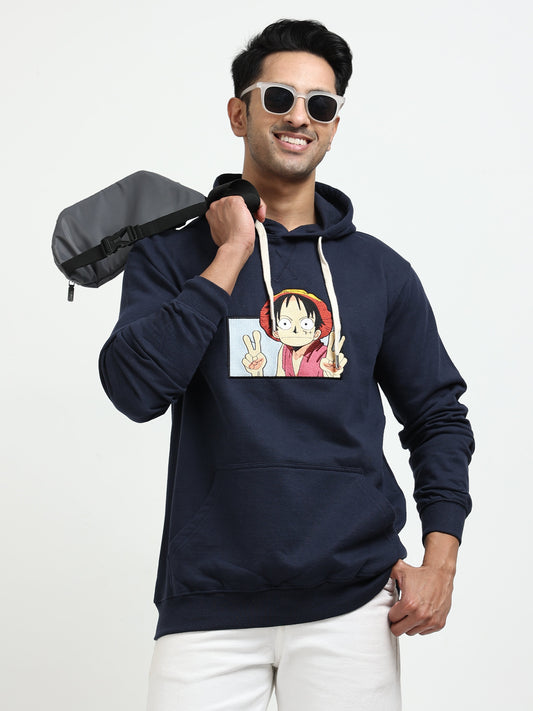 Navy Blue Hoodie Bio Wash Fleece