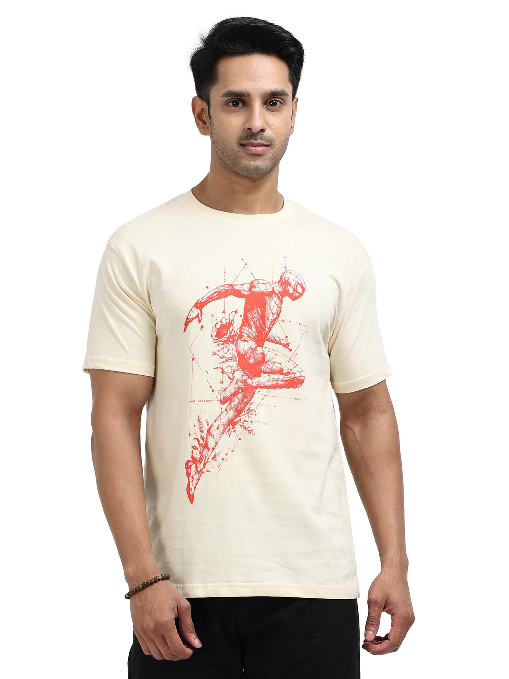Cream Round Neck Bio Wash Single Jersey