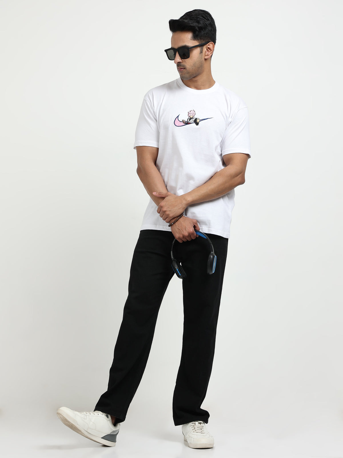 White Round Neck Bio Wash Single Jersey