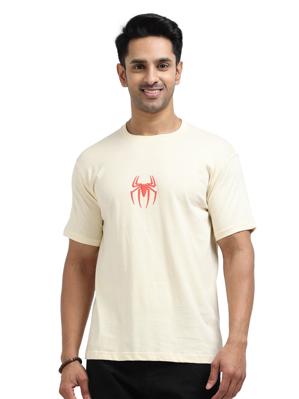 Cream Round Neck Bio Wash Single Jersey
