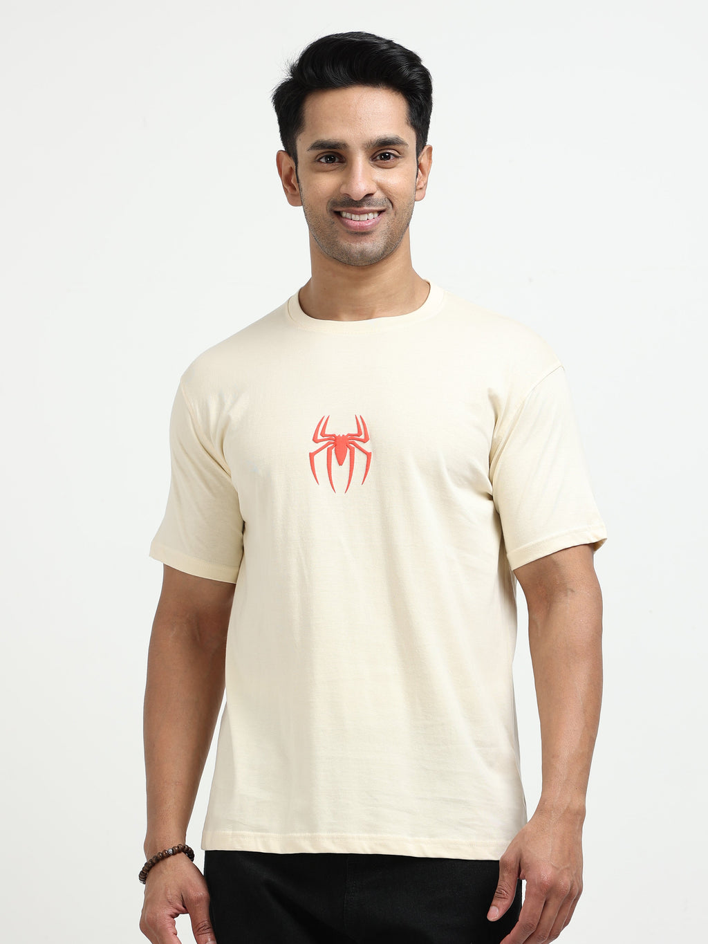 Cream Round Neck Bio Wash Single Jersey