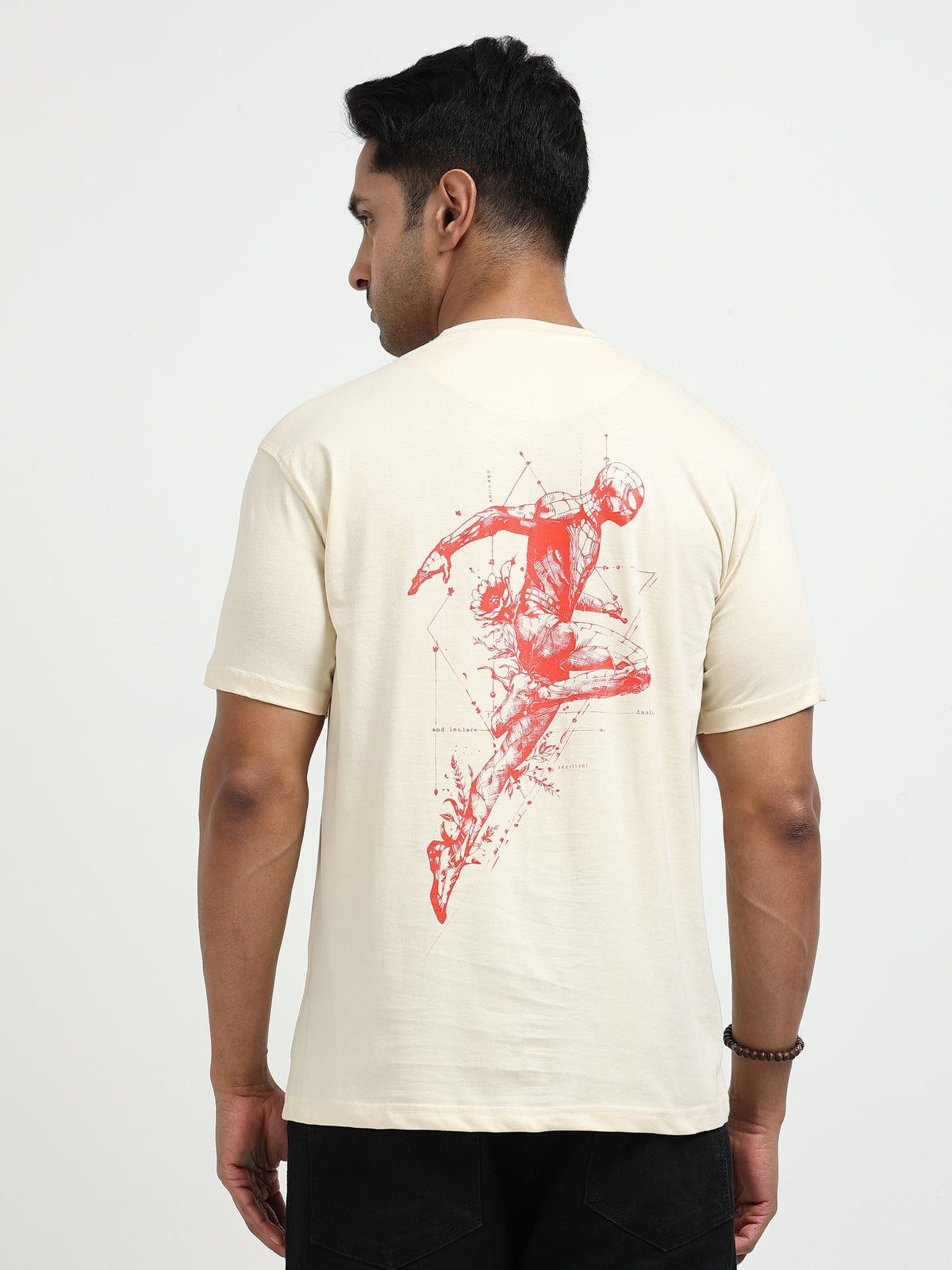 Cream Round Neck Bio Wash Single Jersey