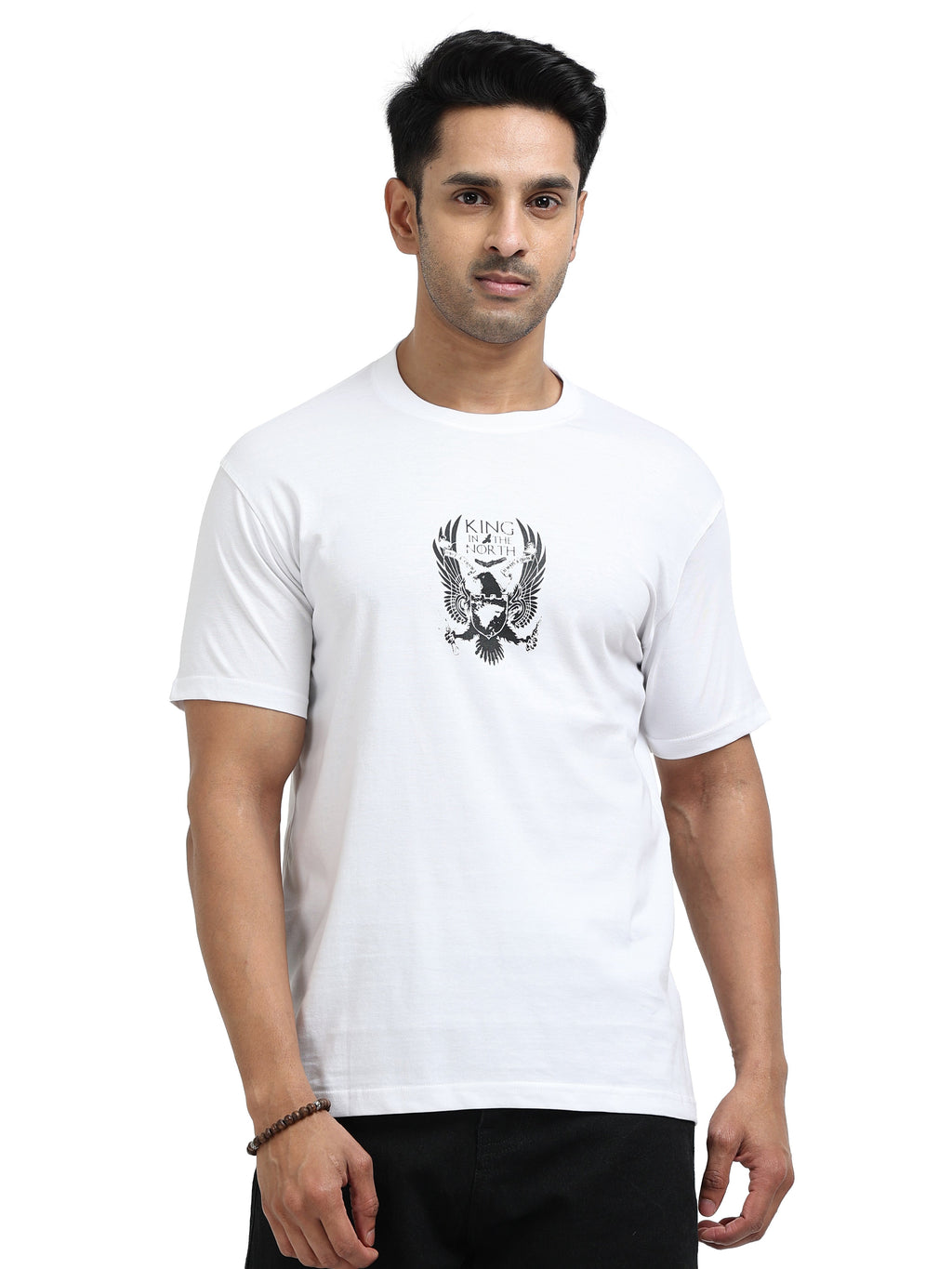 White Round Neck Bio Wash Single Jersey