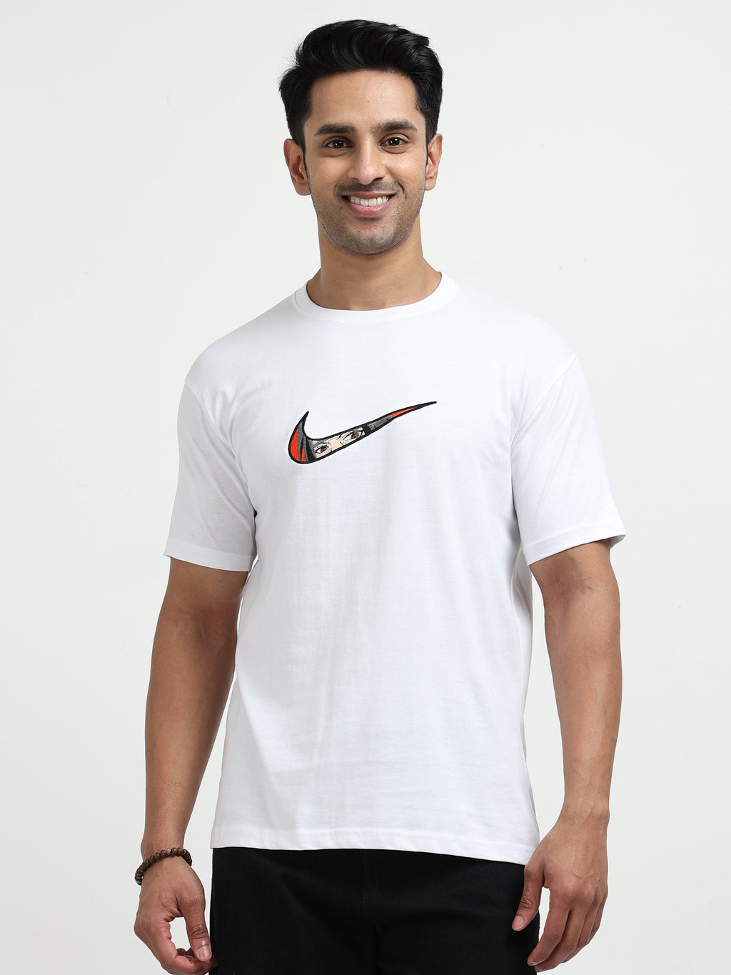 White Round Neck Bio Wash Single Jersey