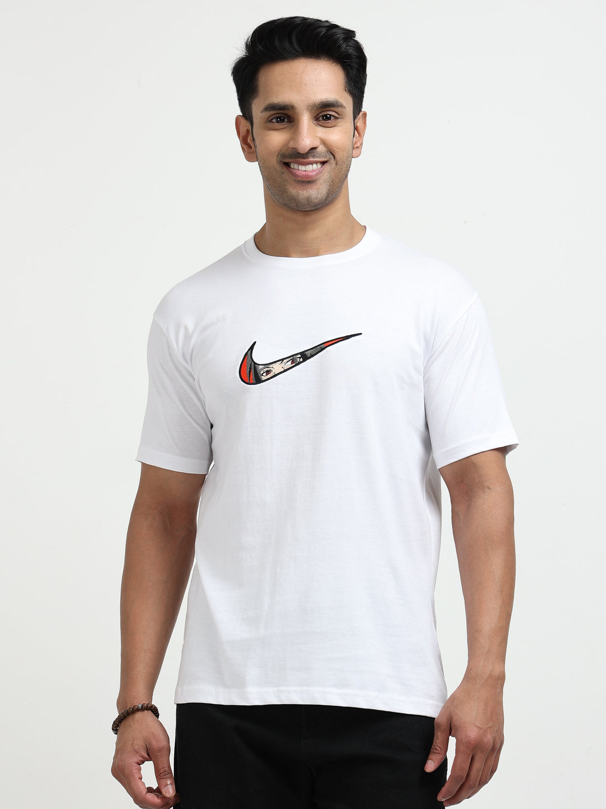 White Round Neck Bio Wash Single Jersey