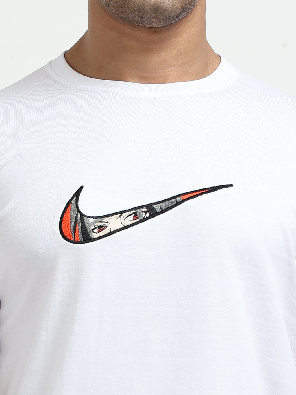 White Round Neck Bio Wash Single Jersey