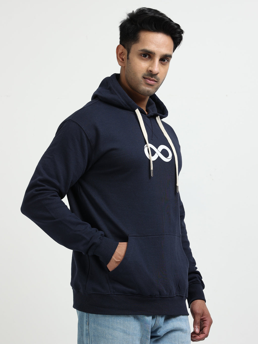 Navy Blue Hoodie Bio Wash Fleece