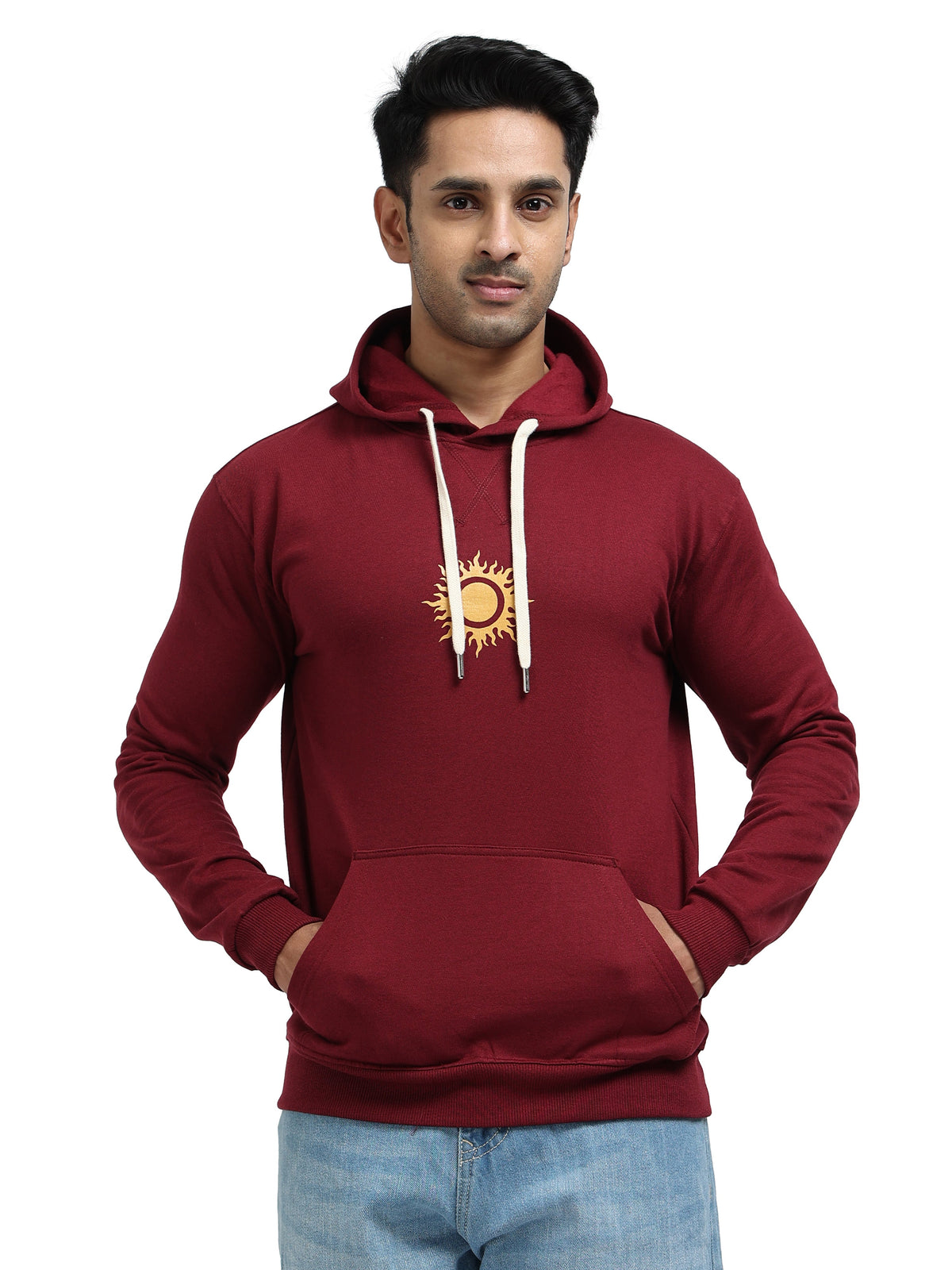 Maroon Hoodie Bio Wash Fleece