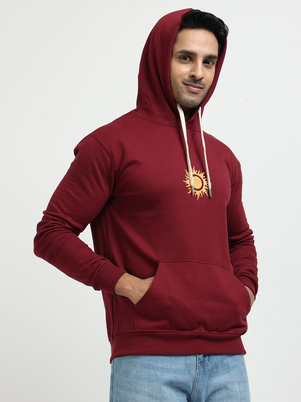 Maroon Hoodie Bio Wash Fleece
