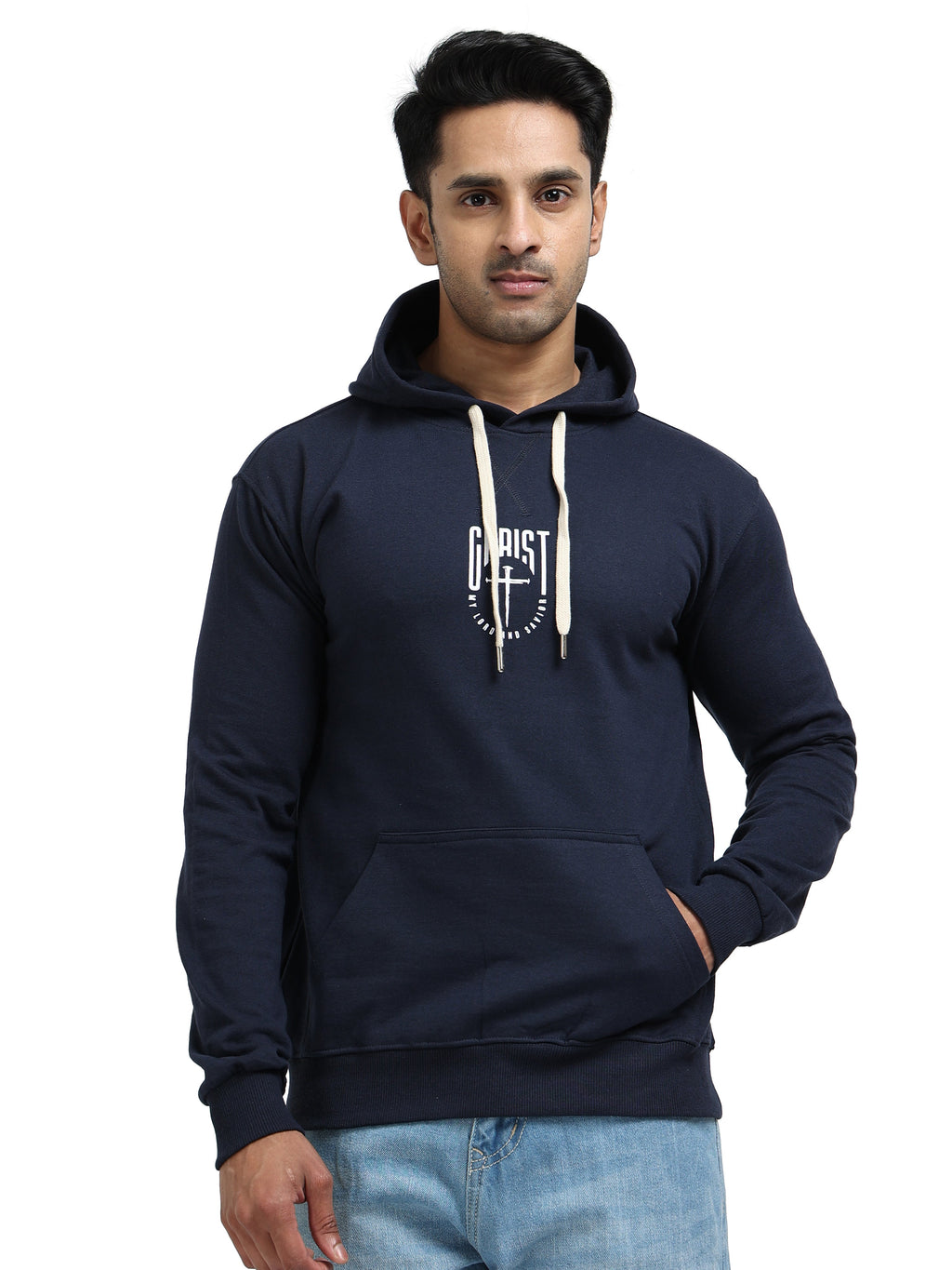 Navy Blue Hoodie Bio Wash Fleece