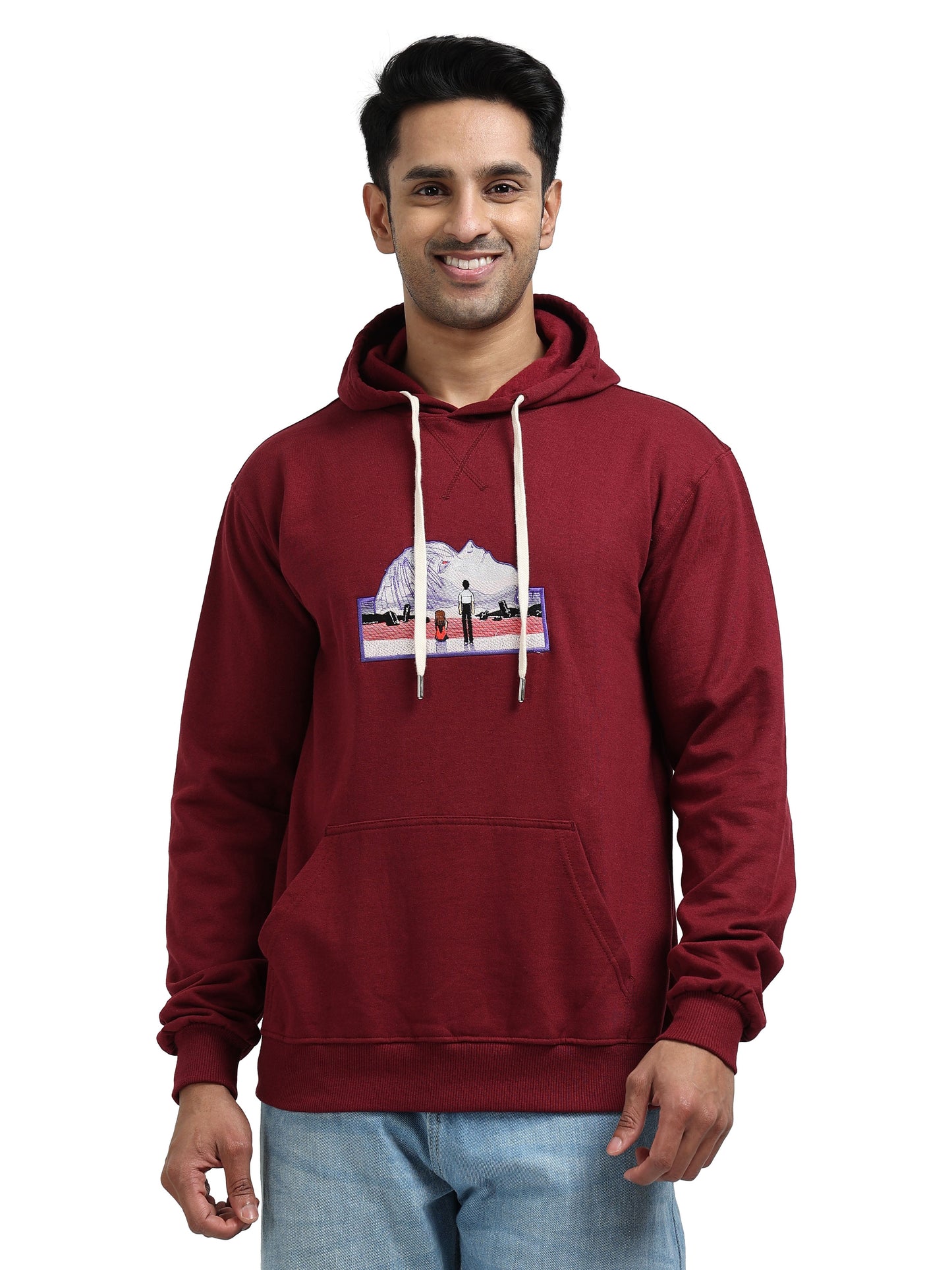 Maroon Hoodie Bio Wash Fleece