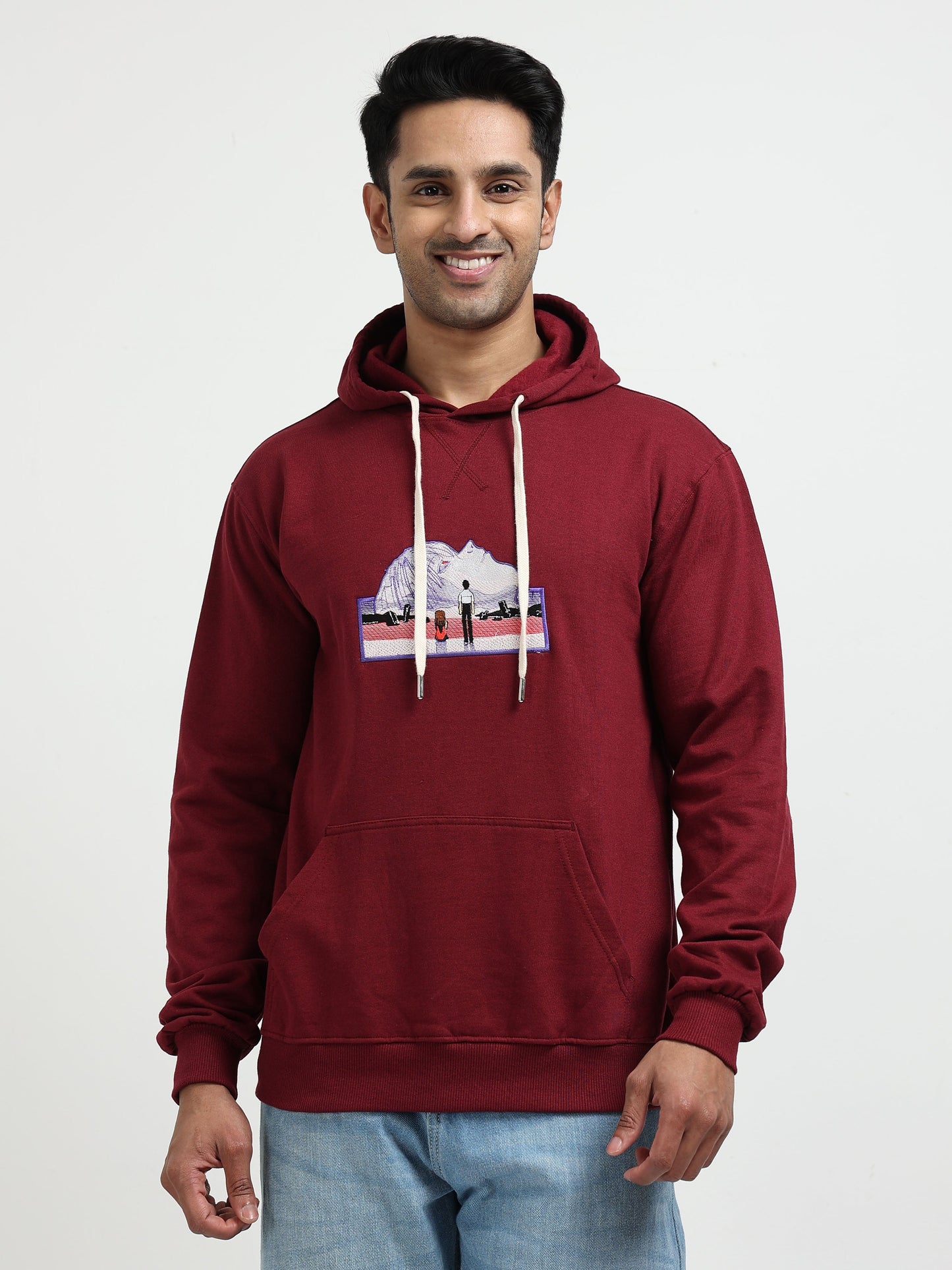 Maroon Hoodie Bio Wash Fleece