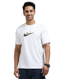 White Round Neck T-Shirt - 100% Cotton Bio Wash