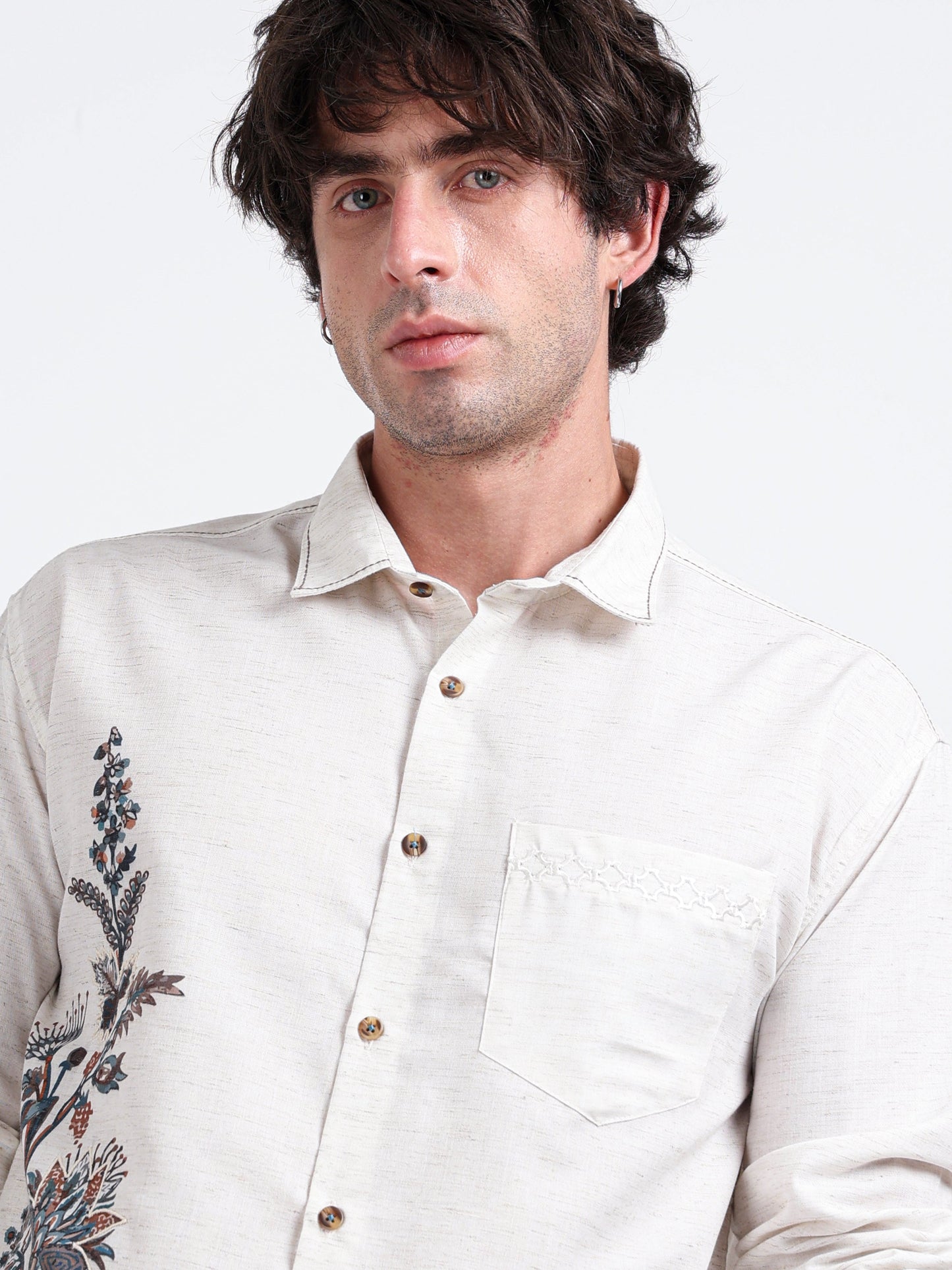 Artful Prints Cotton Blend Shirt