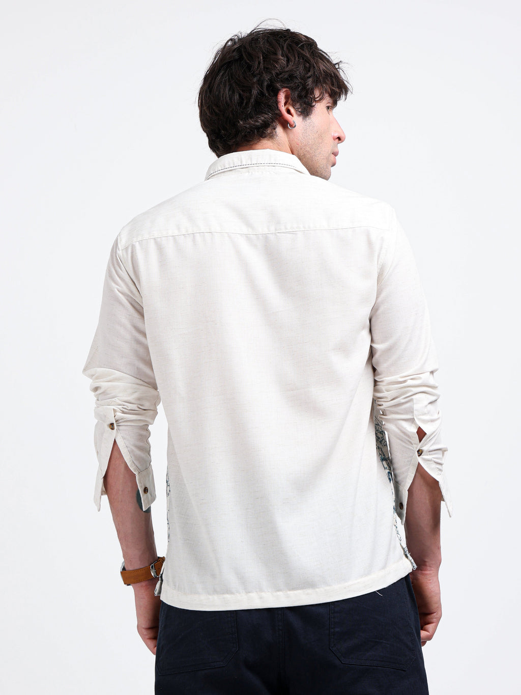 Artful Print Cotton Blend Shirt