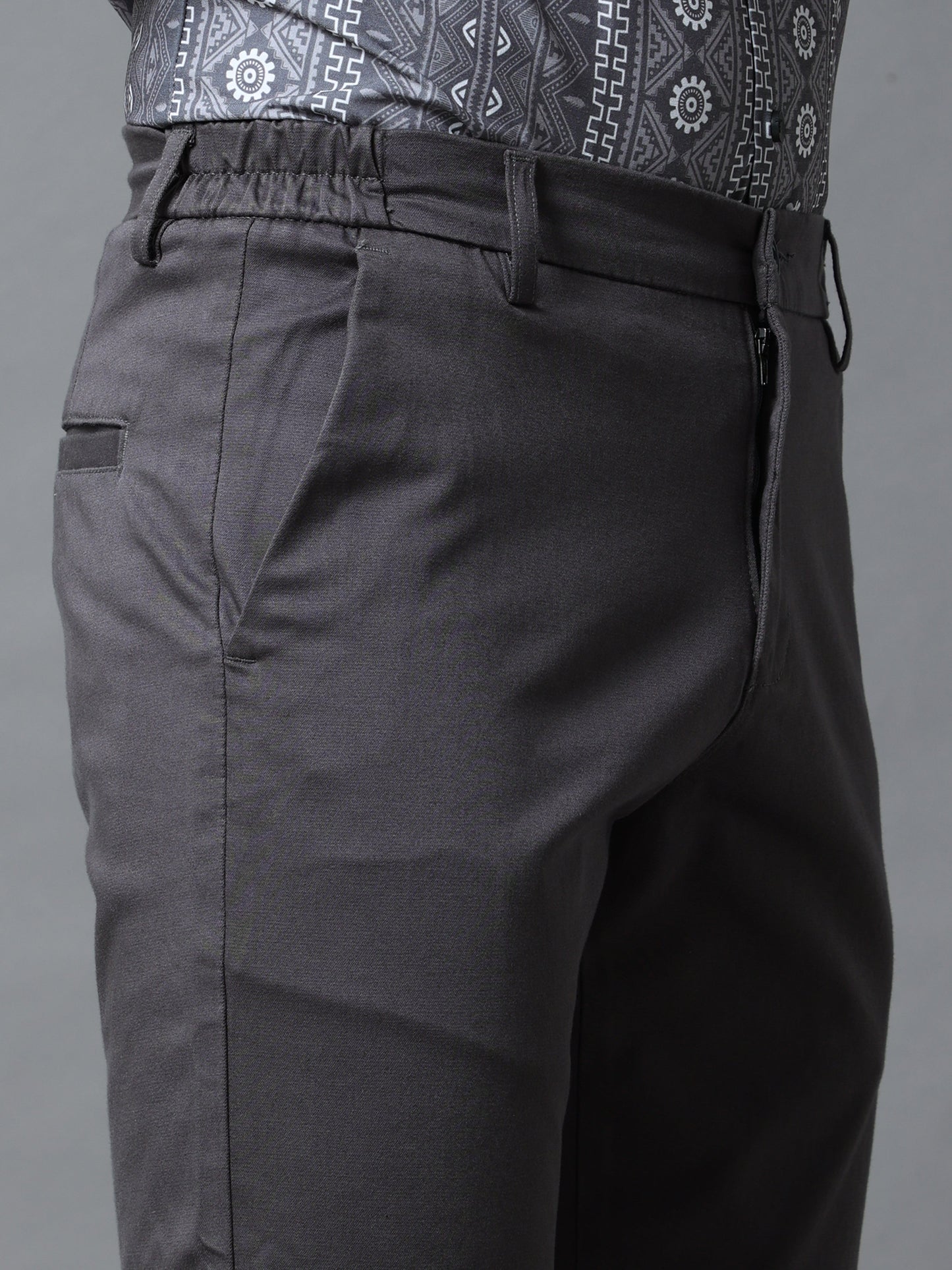 Flexi Waist Dark Grey Trouser