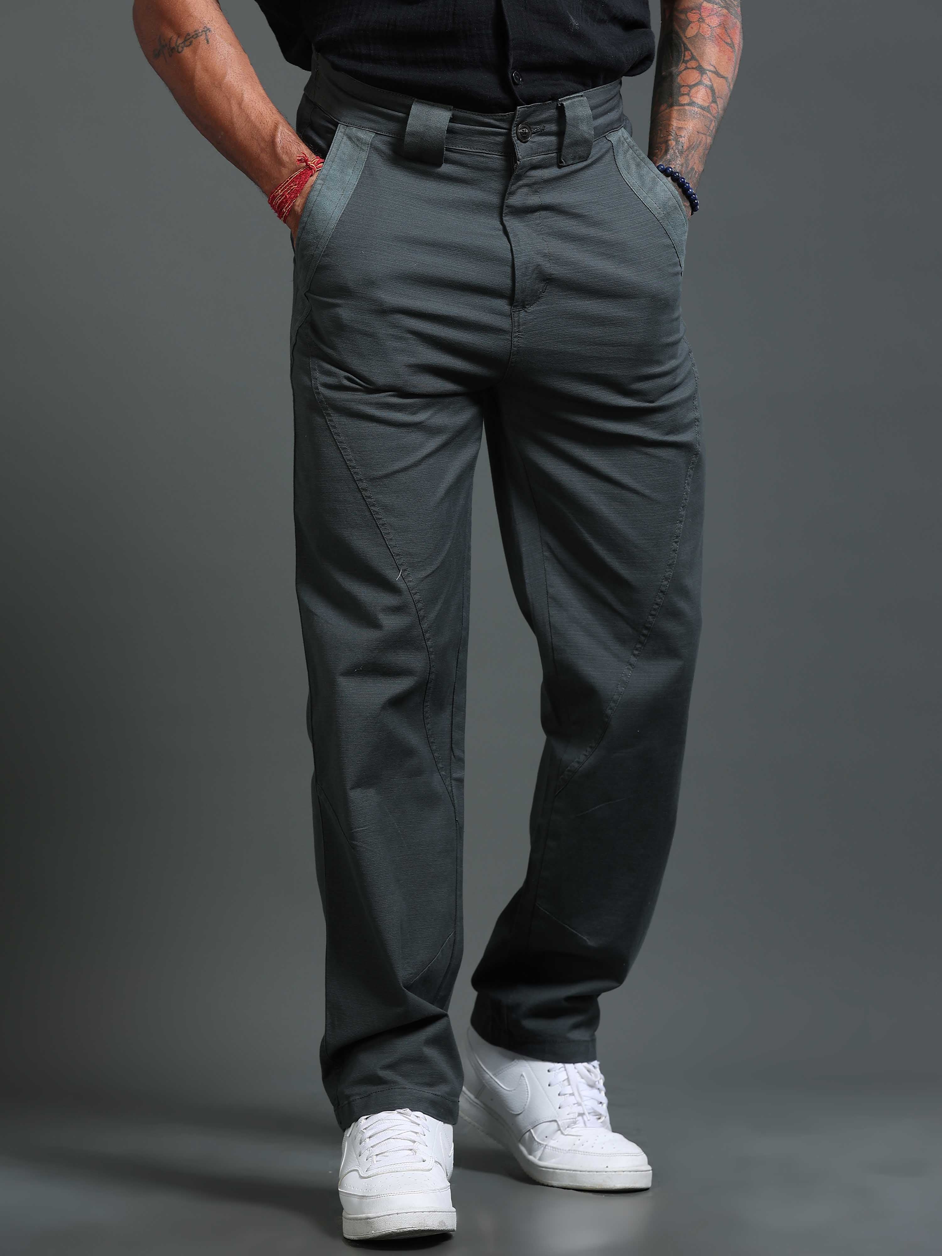 Lucent Straight Fit Trouser In Sage Green