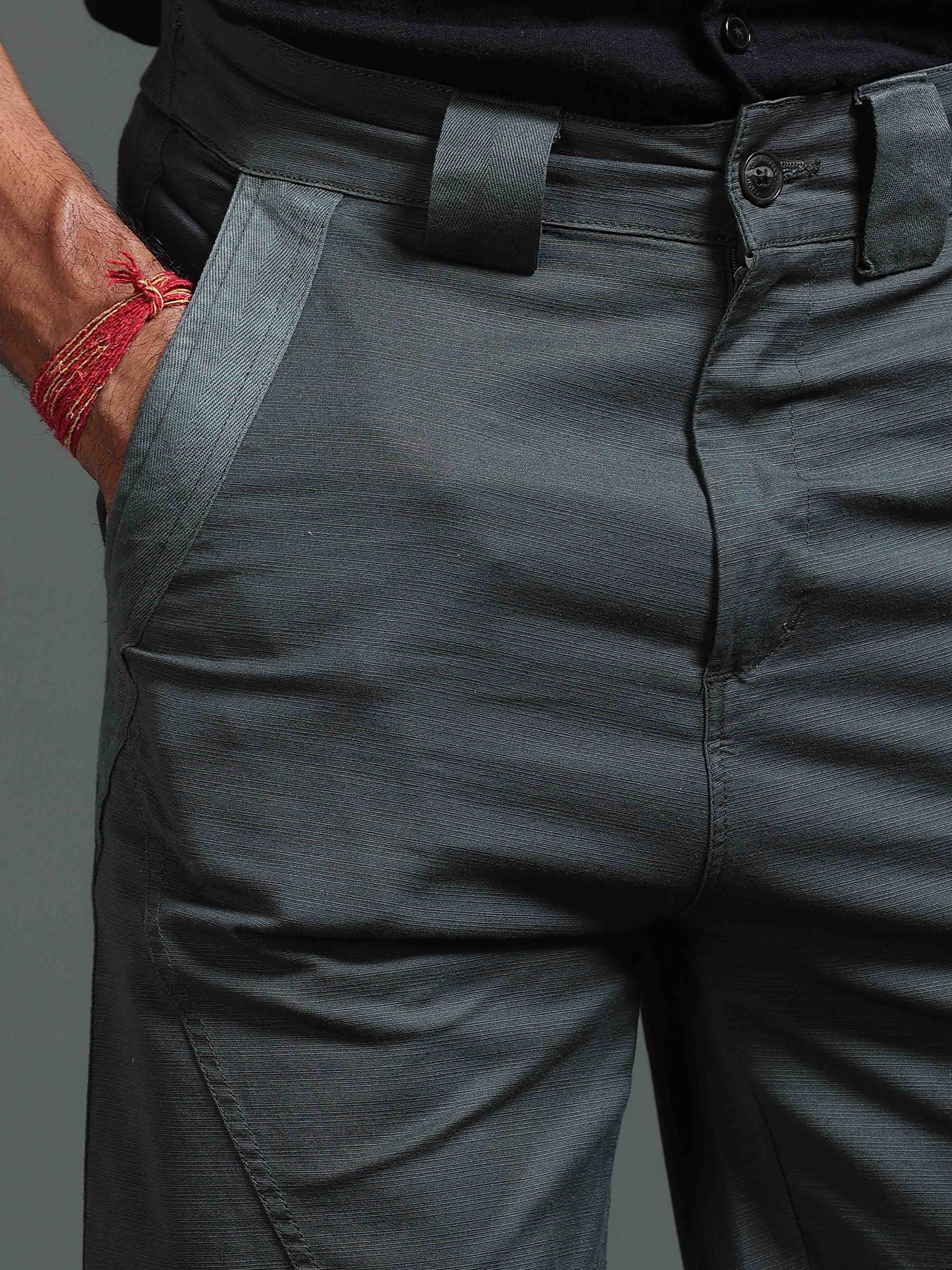 Lucent Straight Fit Trouser In Sage Green