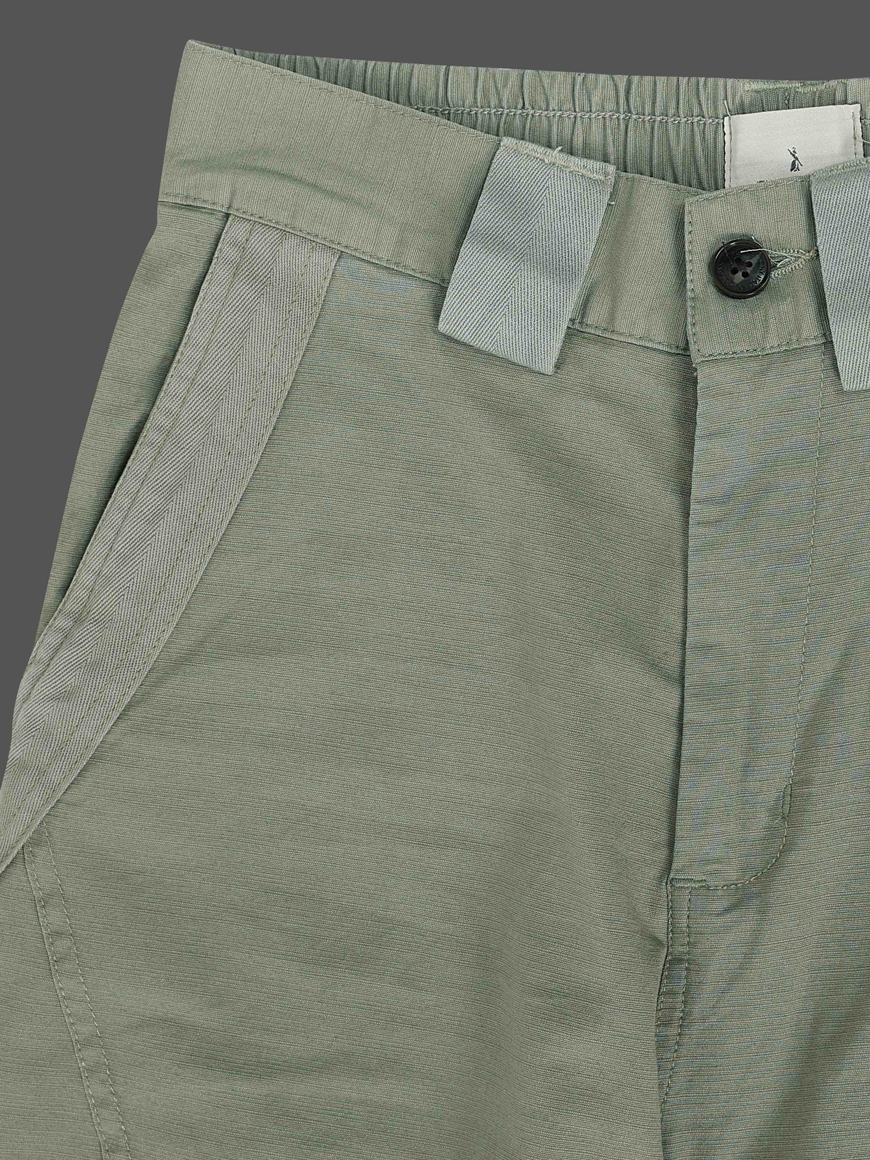 Lucent Straight Fit Trouser In Olive