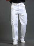 Lucent Straight Fit Trouser In White