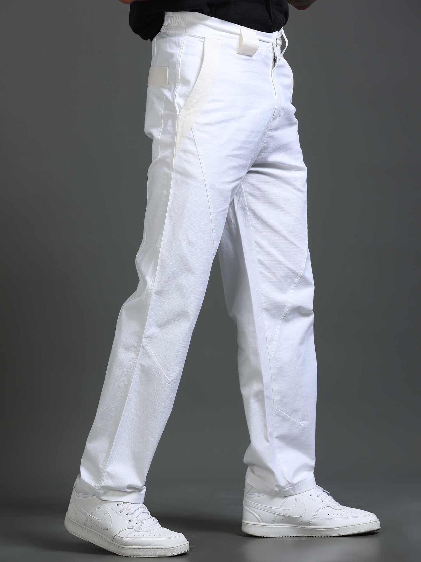 Lucent Straight Fit Trouser In White