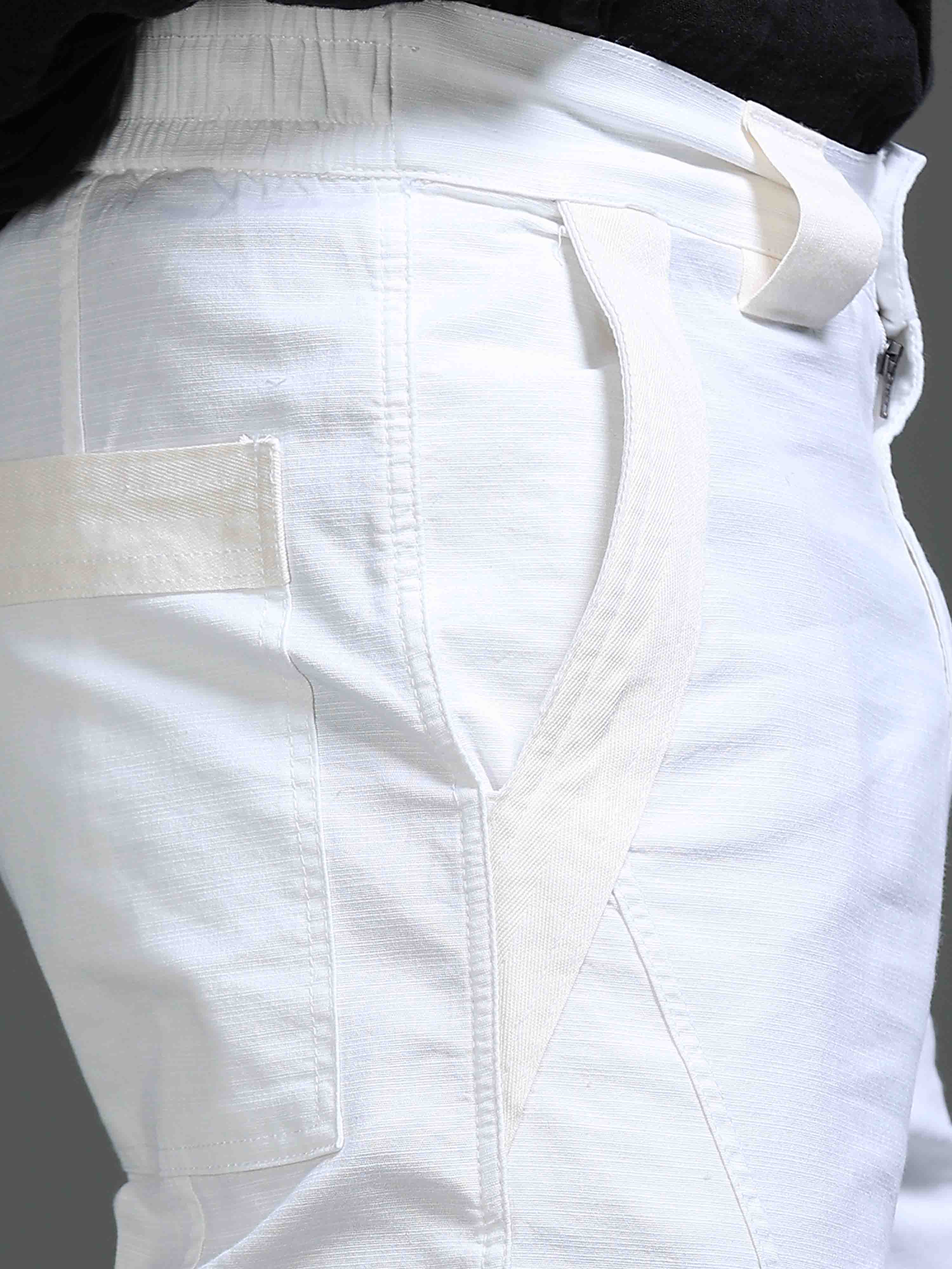Lucent Straight Fit Trouser In White